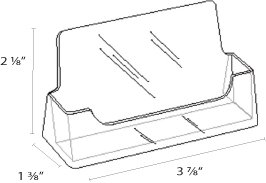 Clear Acrylic Business Card Holder - 3.5x2 Inch White Plastic Desktop Organizer for Multiple Cards - Pack of 250 - Perfect for Office Desks, Reception Counters & Trade Show Displays