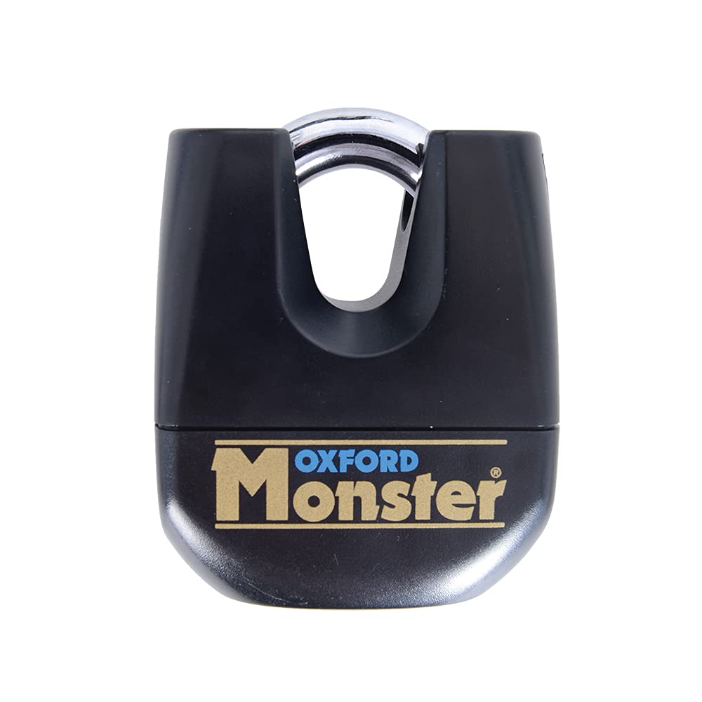 Oxford Monster Disc Lock - Heavy Duty Bicycle Motorcycle Bike Security Lock, Black - Anti-Theft Protection for Outdoor Cycling, Parking & Storage