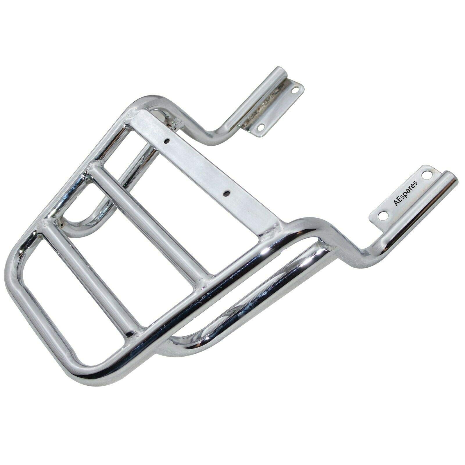 Heavy-Duty Steel Chrome Rear Rack Luggage Carrier for Royal Enfield Interceptor 650cc Motorcycle - Perfect for Touring, Commuting & Adventure Riding