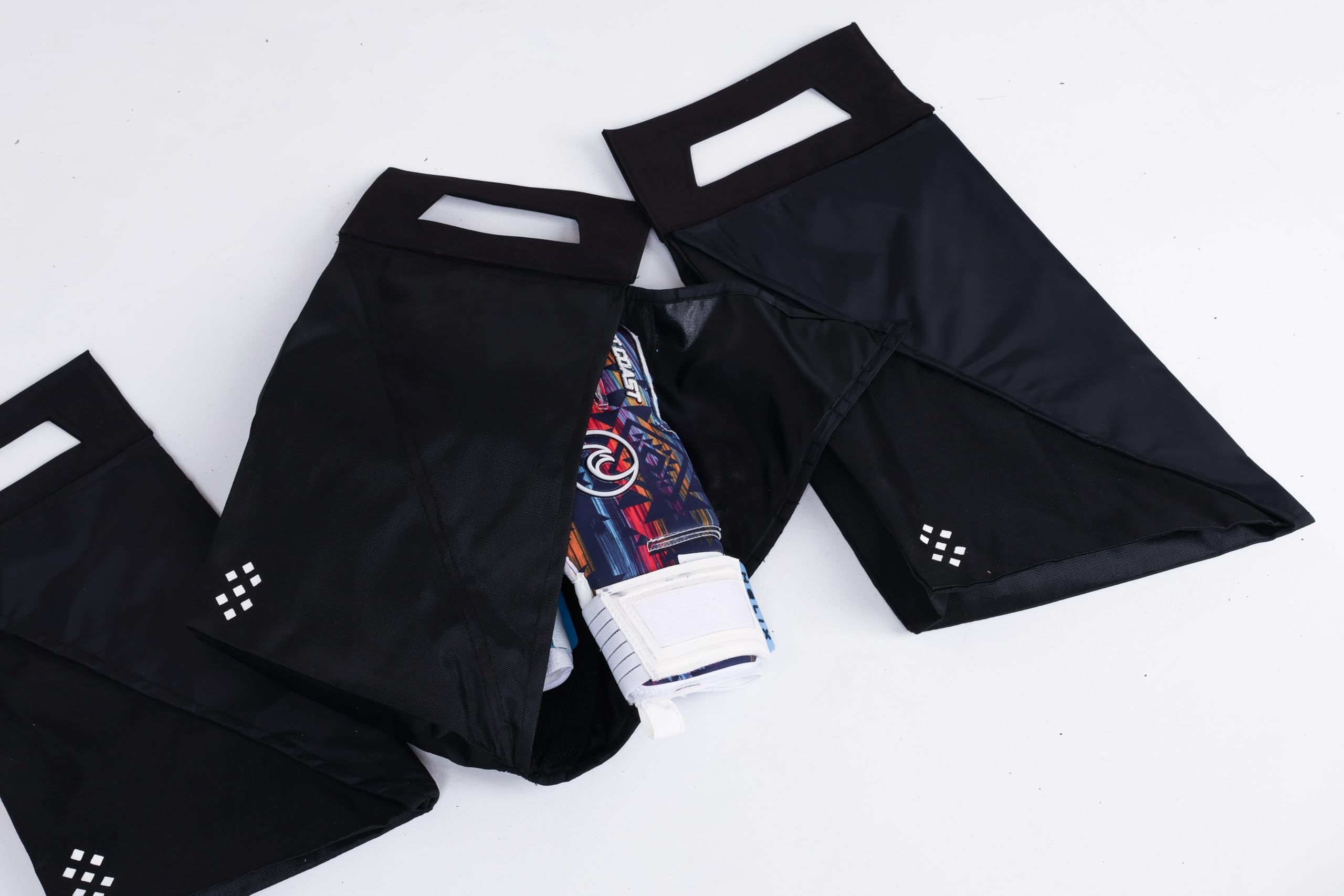 Premium Smell-Proof Glove Bag - Large Odor Containing Storage for Sports, Gym & Work Gloves - Water-Resistant, Durable & Easy to Clean - Black (Ideal for Hockey, Baseball, Boxing & Workout Gear)