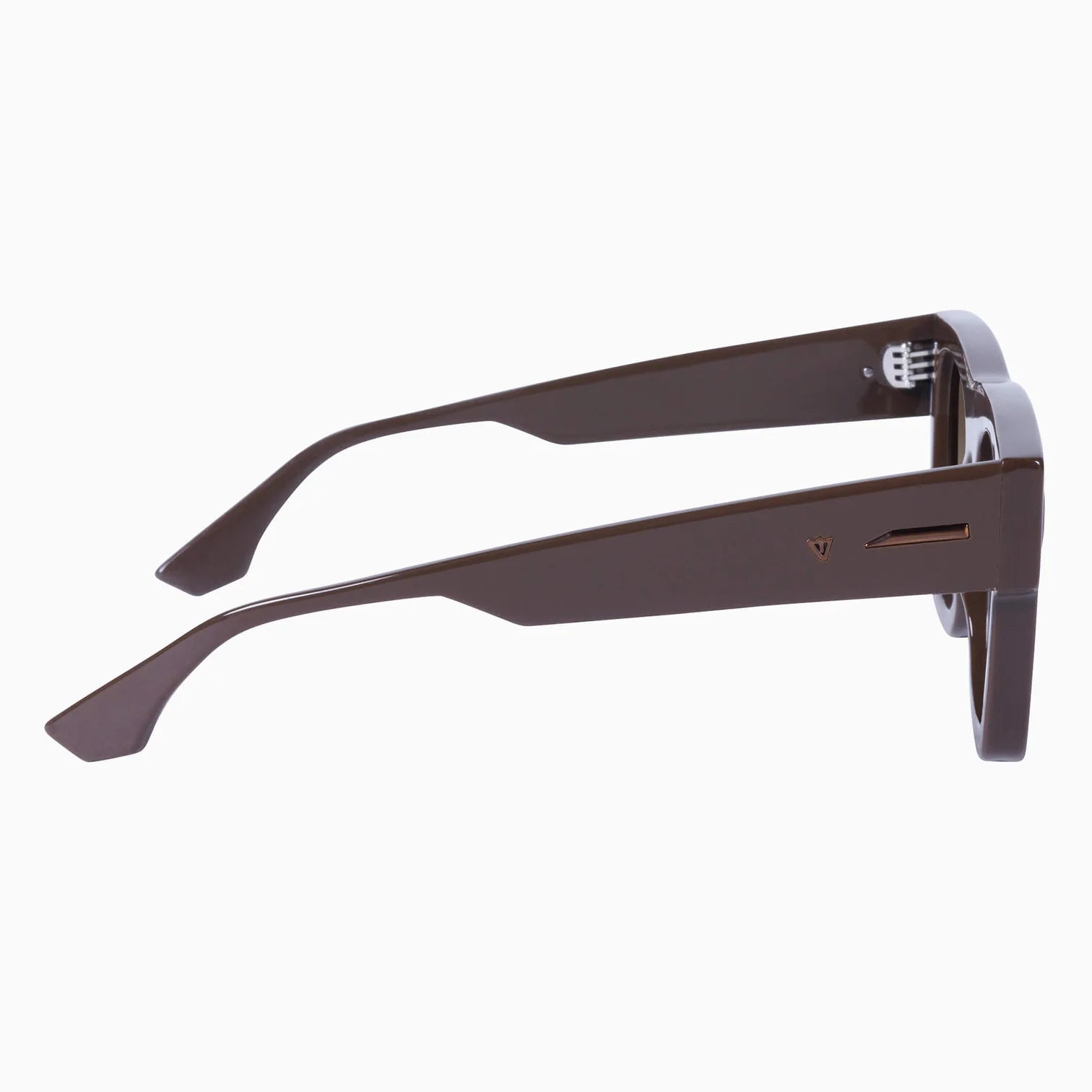 Premium Alta Espresso Sunglasses with Brushed Bronze Metal Frame & Brown Gradient Lenses - Stylish UV Protection for Driving, Outdoor Activities and Fashion