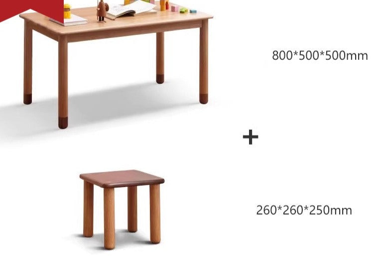Handmade Solid Oak Wood Kids Study Desk - Durable & Ergonomic Children's Writing Table for Homework & Crafting - Perfect for Bedrooms, Homeschooling & Playrooms