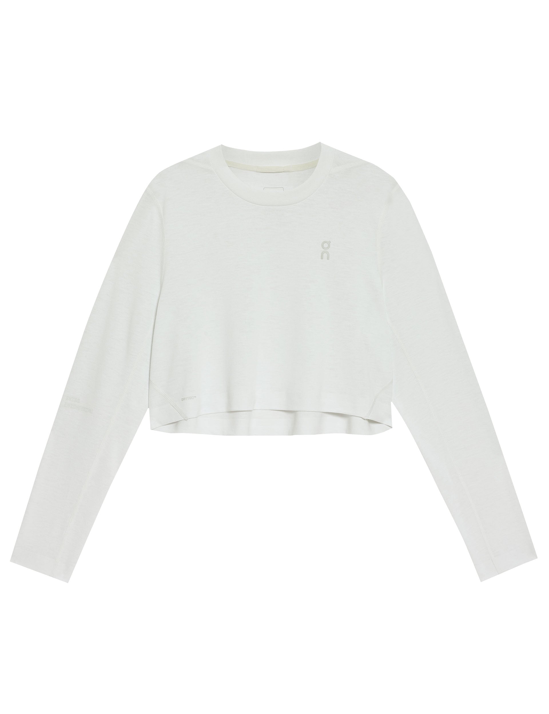 Active Long T Crop Graph White - Stylish Workout Top for Women | Perfect for Yoga, Running & Gym Sessions
