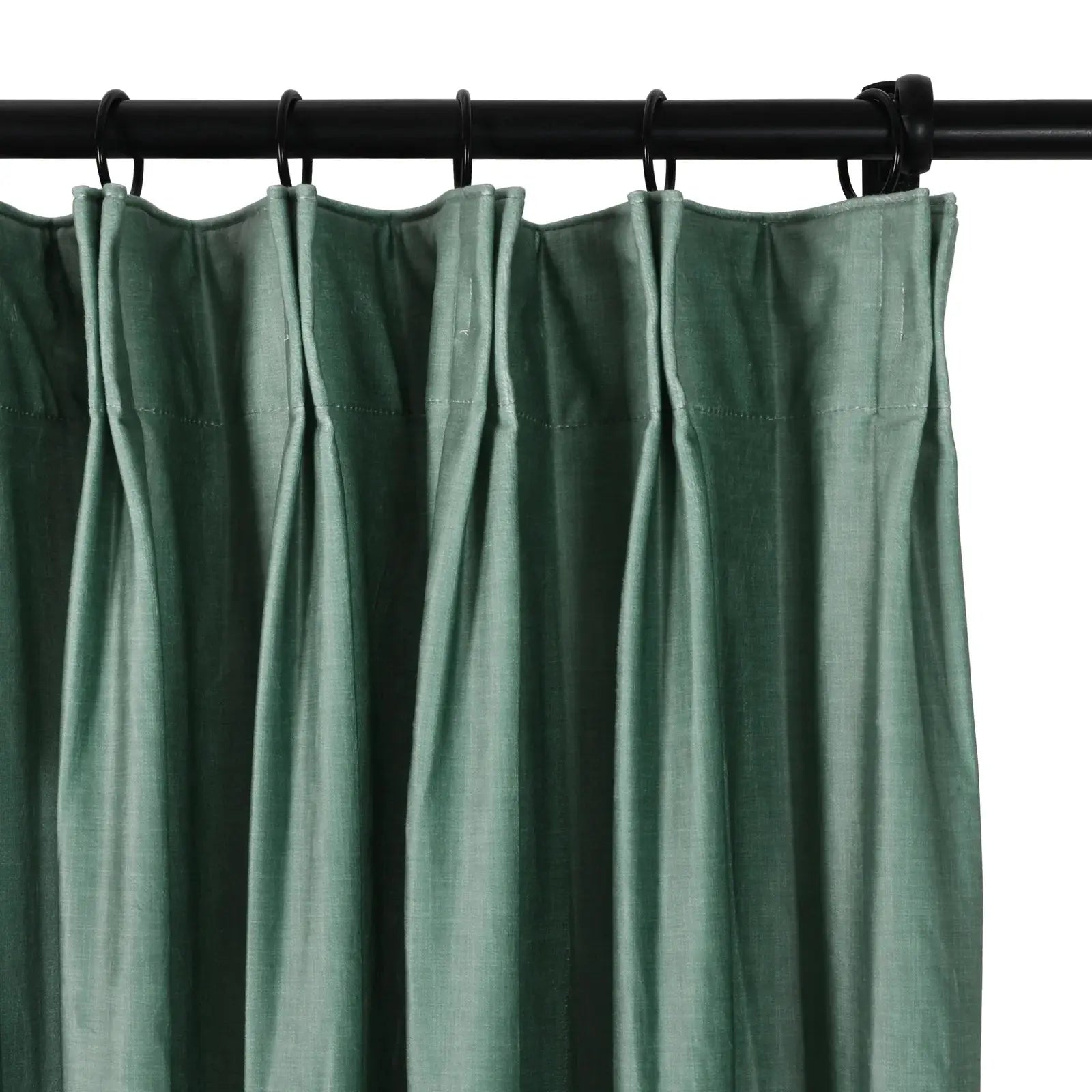 Amy Switzer Printed Velvet Pleated Curtains - Elegant Window Drapes for Living Room, Bedroom & Home Decor