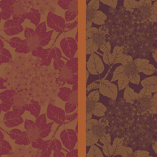 Rustic Hortensias Rust Napkins - Set of 4 for Farmhouse Dining & Kitchen Decor | Perfect for Dinner Parties, Table Settings, and Rustic Home Decor