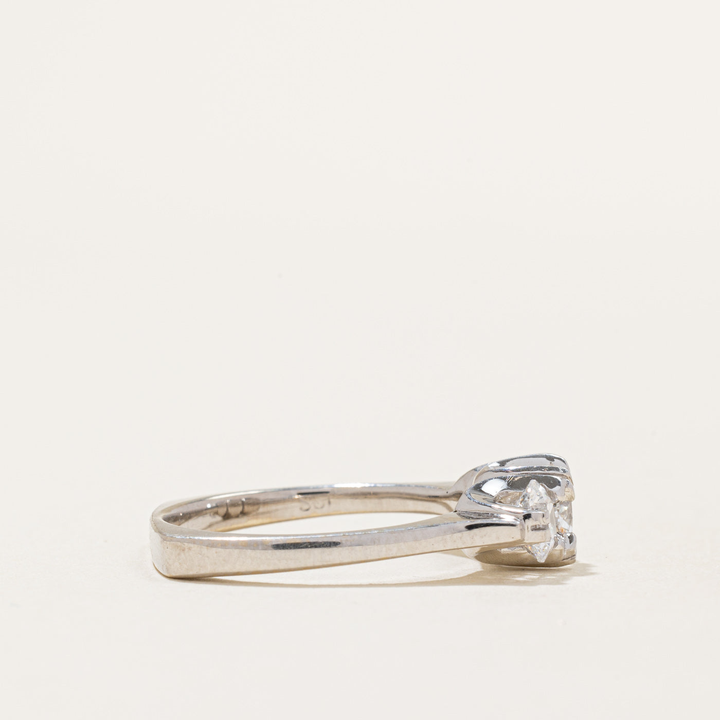 14K Gold European Shank Canadian Diamond Three Stone Engagement Ring | 0.77ctw | Size 6.5 | Perfect for Wedding, Proposal & Anniversary Gifts