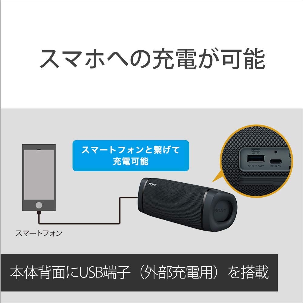 Sony SRS-XB33 Wireless Bluetooth Speaker - Portable, Waterproof, Extra Bass, 24H Battery - Perfect for Outdoor, Beach, Pool & Travel - Shipped from Japan