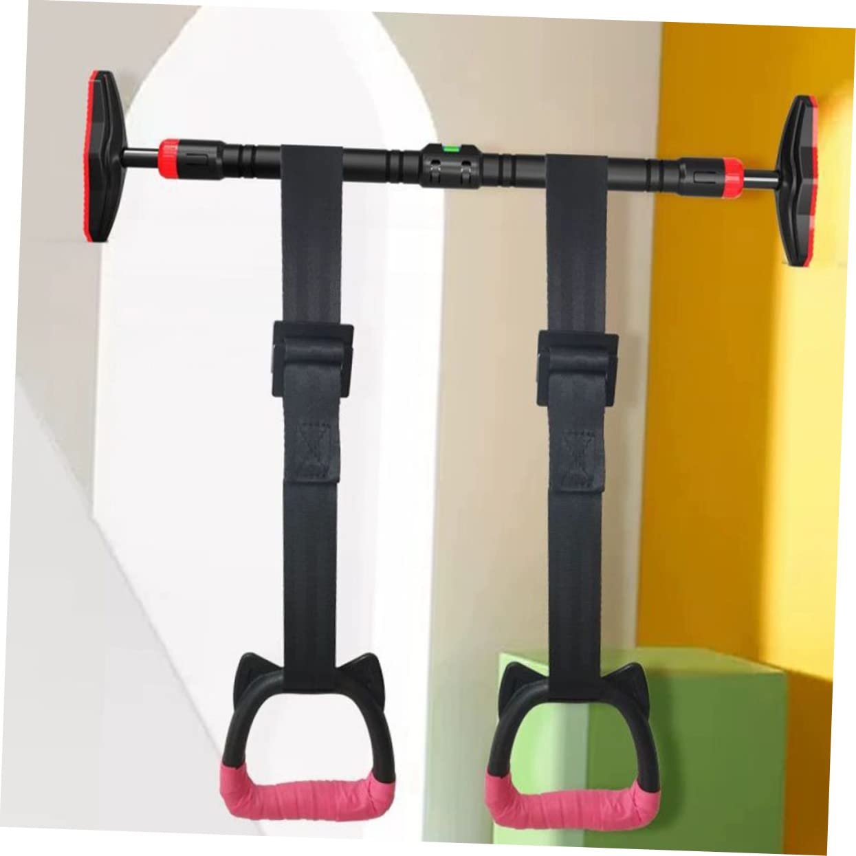Adjustable Kids Gymnastic Rings Set - Steel Buckle Hanging Rings for Children's Home Gym, Outdoor Play & Fitness Training - Perfect for Indoor Exercise, Backyard Swings & Climbing Activities