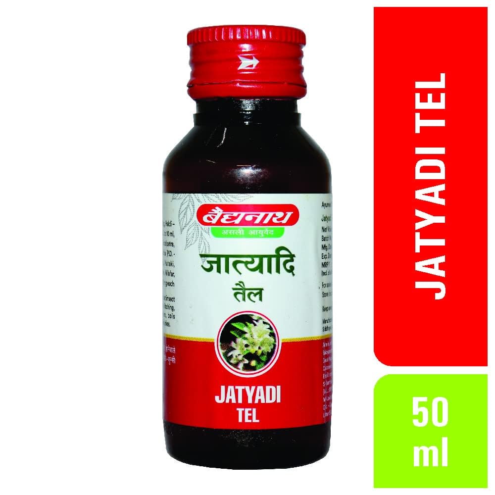 **LMP Jatyadi Oil - 100% Pure Ayurvedic Herbal Oil for Skin Care & Wound Healing - Pack of 2 (50ml x 2) - Perfect for Eczema, Burns & Daily Skin Repair**    *(Use for soothing irritated skin, healing minor cuts, and nourishing dry skin naturally)*