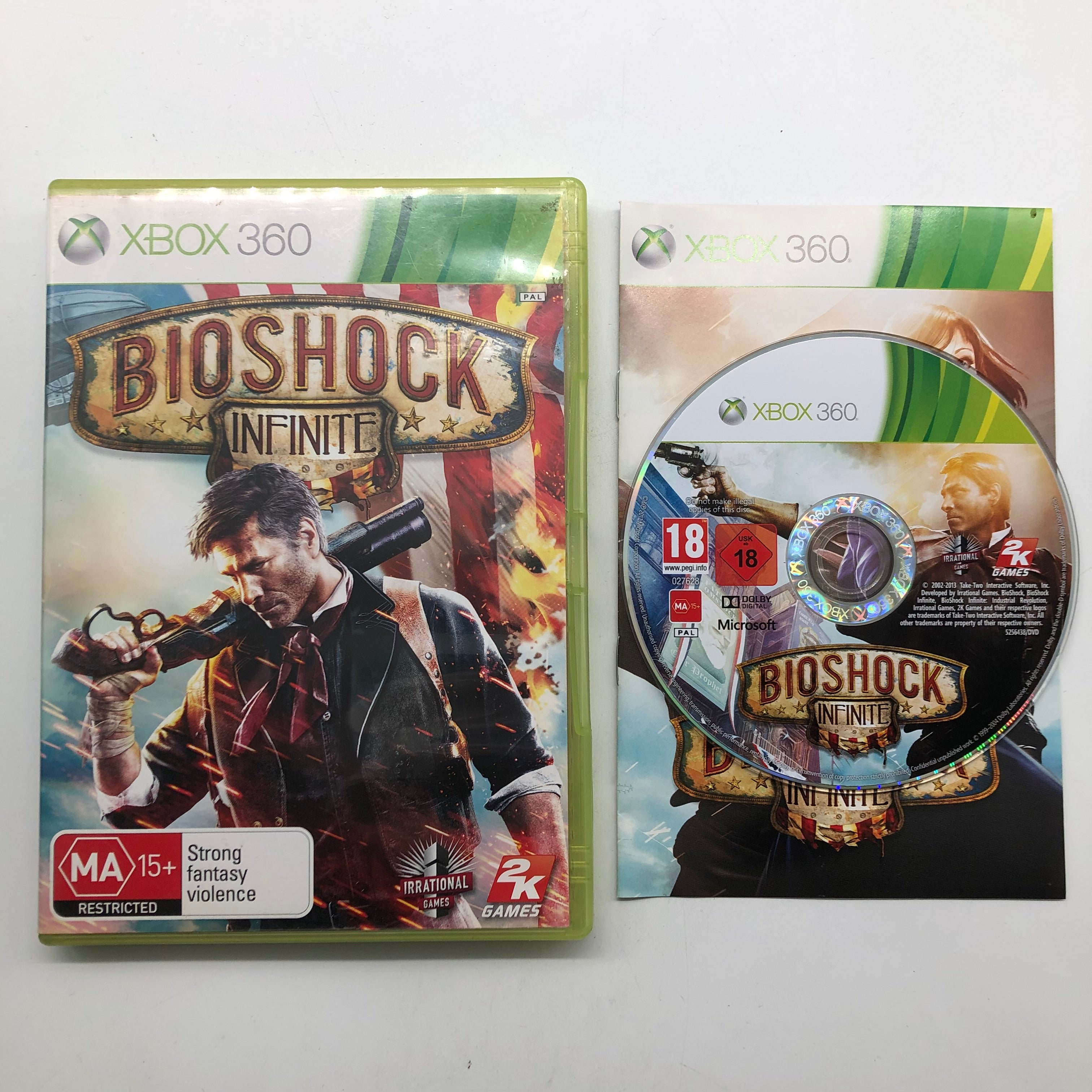 Bioshock Infinite Xbox 360 Game with Manual - PAL Version 25AU4 | Action-Adventure Shooter for Xbox 360 | Perfect for Single-Player Story Gaming