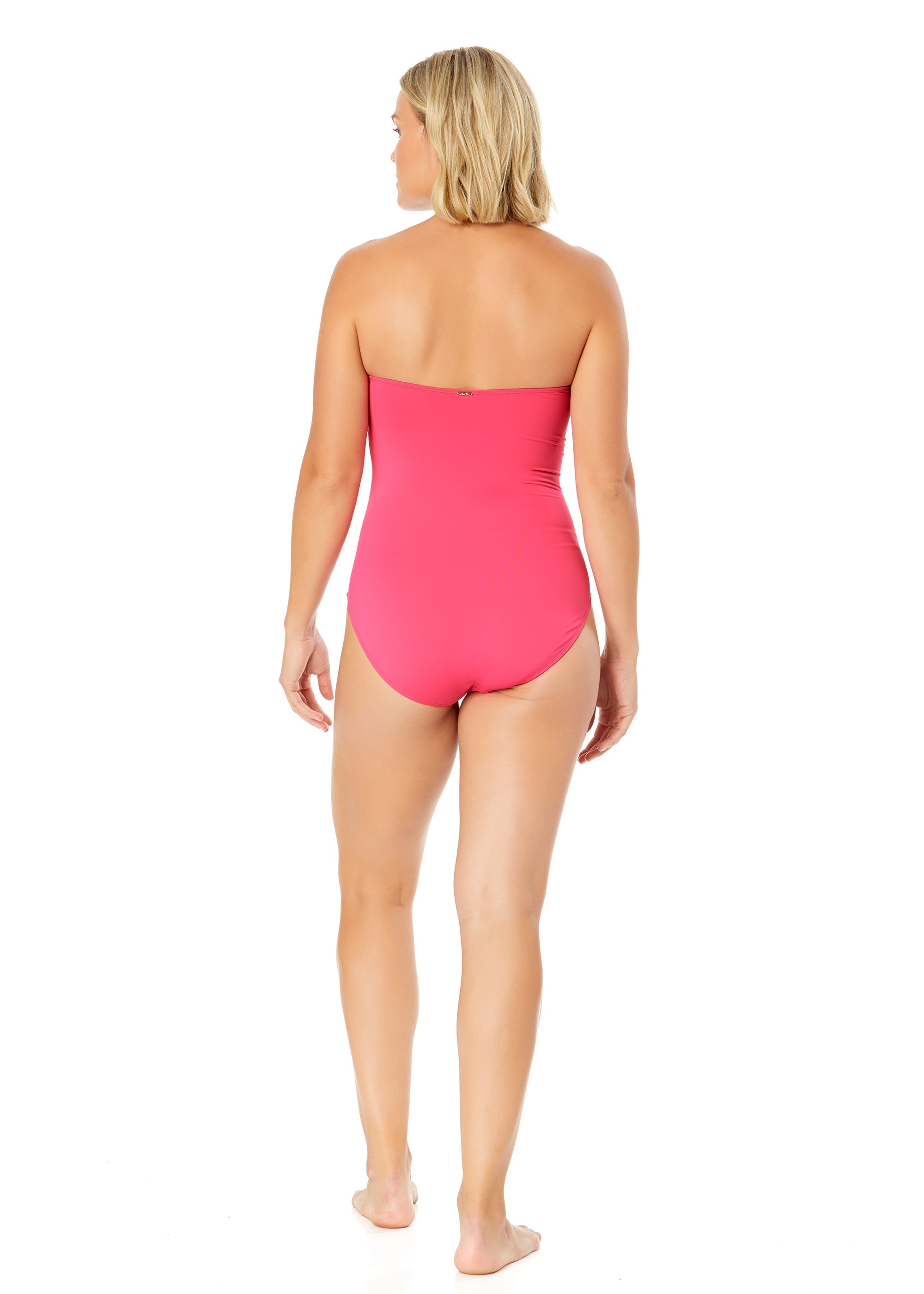 Women's Live In Color Twist Front Shirred One Piece Swimsuit - Stylish & Comfortable Bathing Suit for Beach, Pool & Summer Vacations