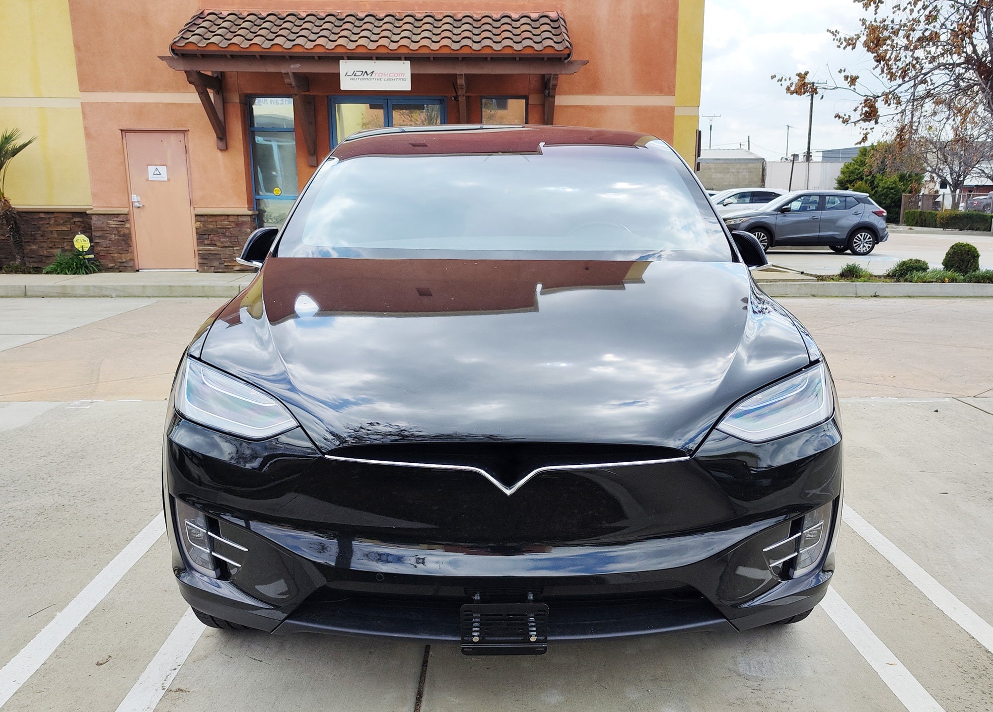 Premium Front Lower Bumper Grille Mesh Mount License Plate Bracket for Tesla Model S & X - Durable Car Accessory for Enhanced Style & Protection (Perfect for Road Trips & Daily Commuting)