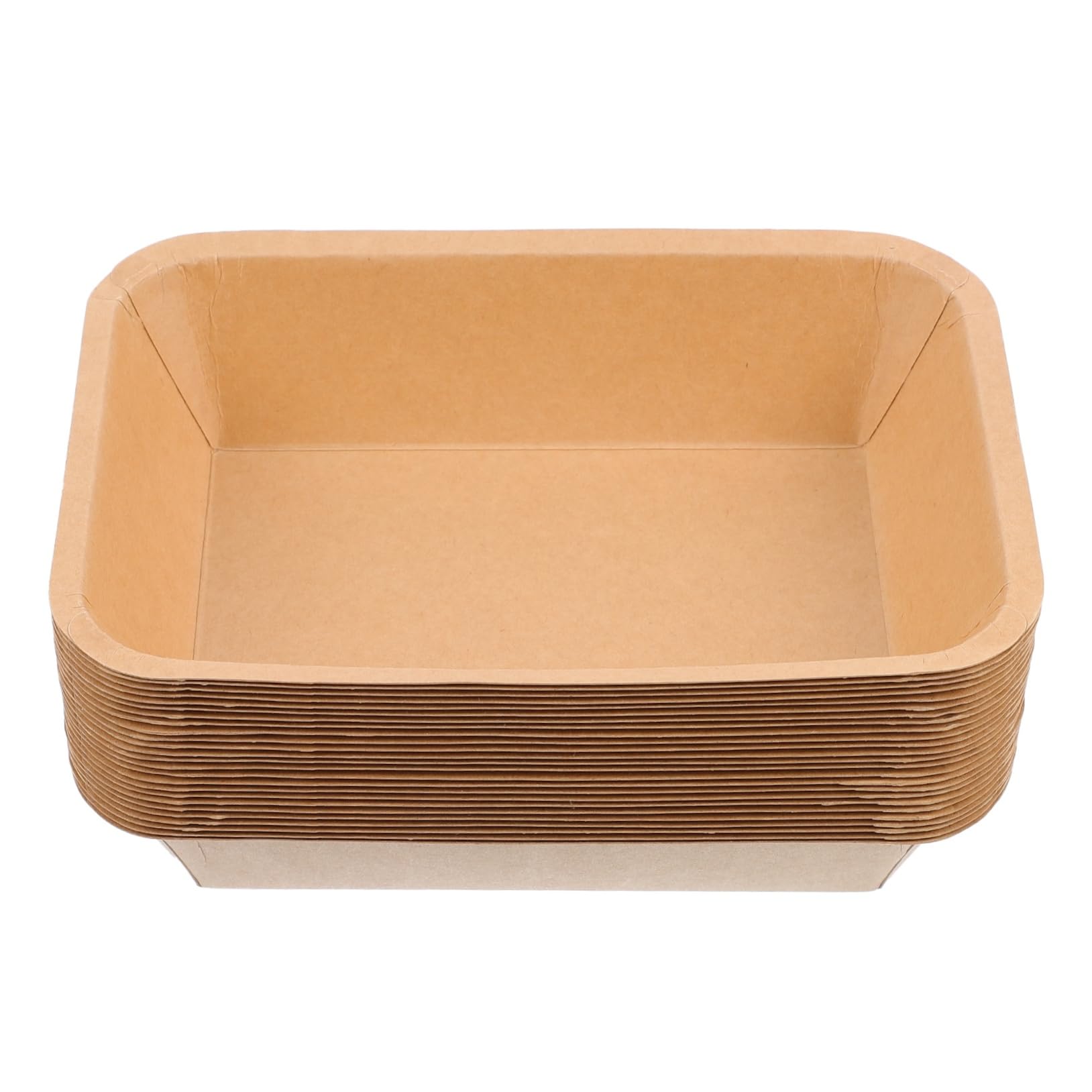 DOITOOL 25-Pack Heavy Duty Kraft Paper Plates - 10-Inch Disposable Food Serving Trays for Nachos, French Fries, Ice Cream, Cake & Snacks - Eco-Friendly Party, Picnic & Takeout Containers