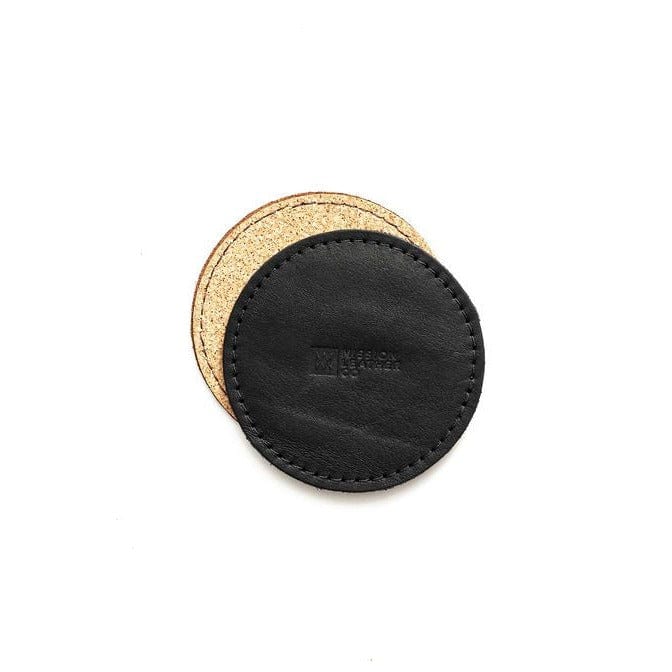 Premium Leather Coaster Set - 6 Pack Round Drink Coasters for Home & Bar - Waterproof & Heat Resistant for Coffee, Wine & Beer - Elegant Home Decor & Housewarming Gift