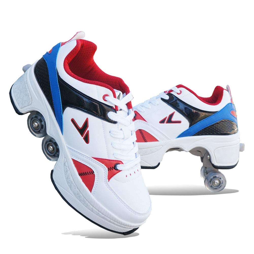 Adjustable Quad Roller Skates for Women, Men & Kids - Double Row Wheels for Indoor & Outdoor Sports - Perfect for Rink Skating, Fitness & Family Fun