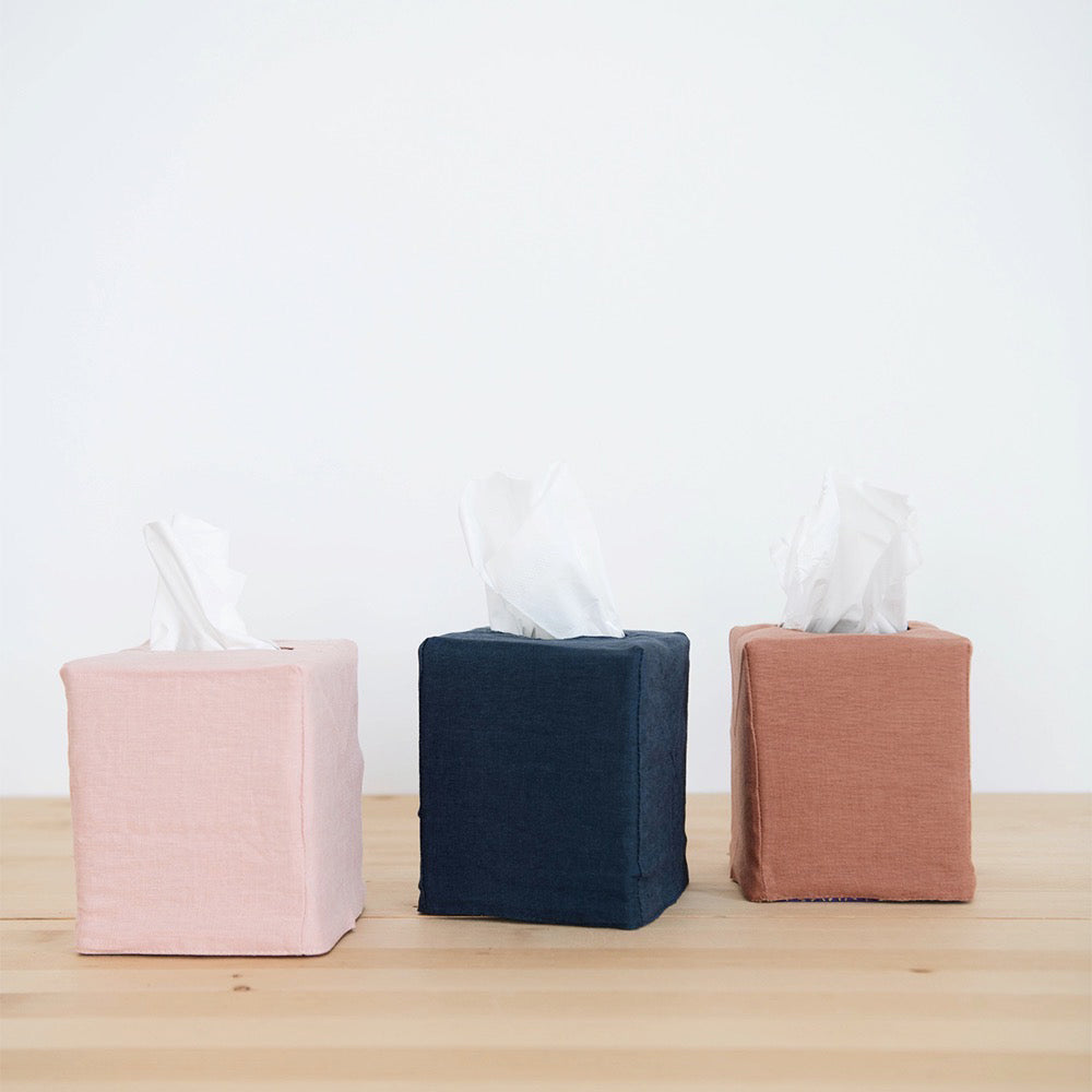 Linen Tissue Box Cover - Elegant & Durable Fabric Tissue Holder for Home & Office Decor | Perfect for Living Room, Bedroom, or Bathroom