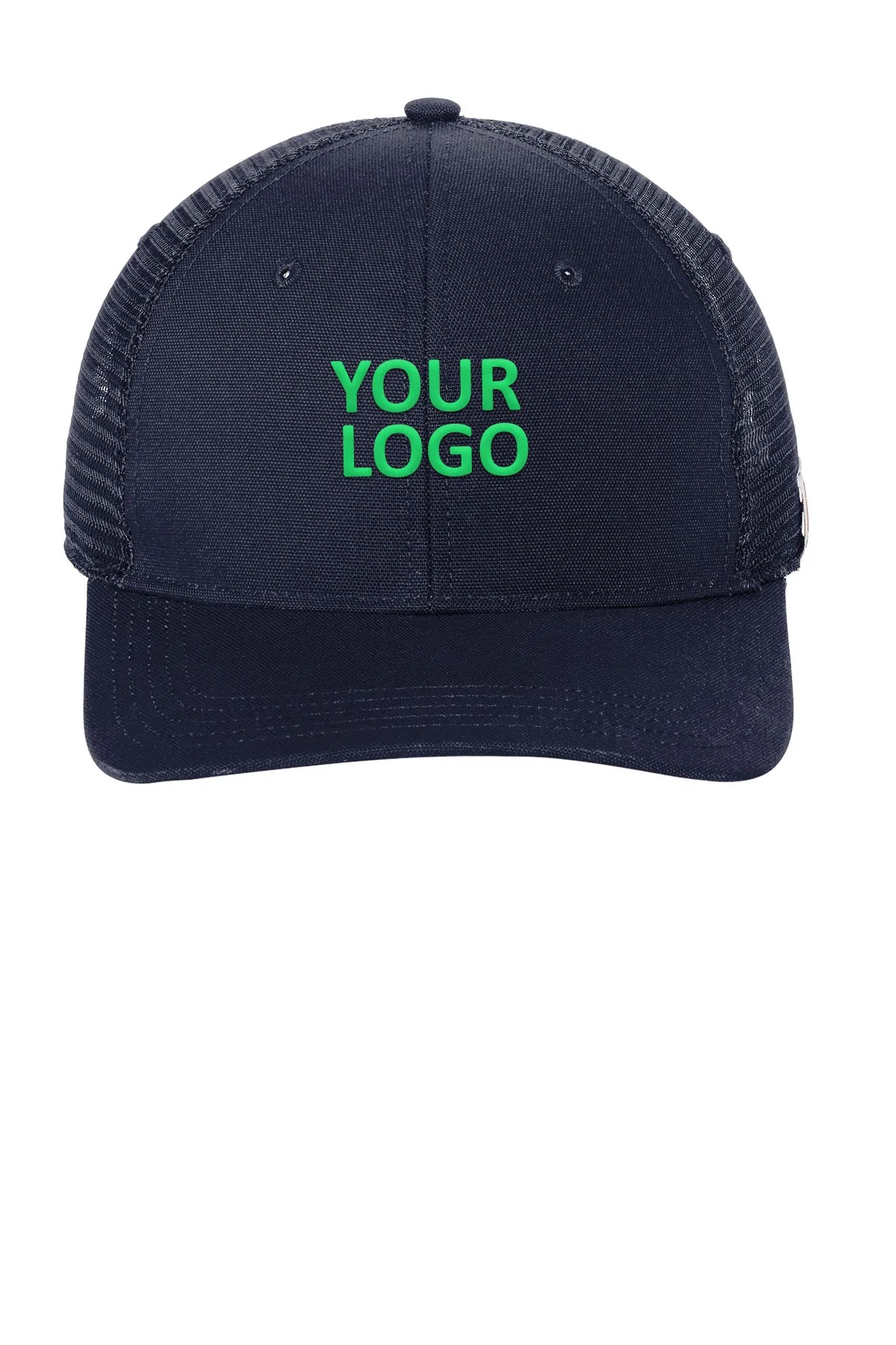 Carhartt Canvas Mesh Back Custom Caps for Men & Women - Navy Blue Adjustable Baseball Hat for Work, Outdoor & Casual Wear