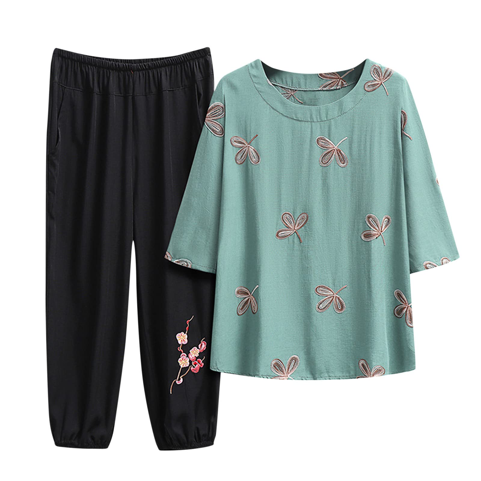 2024 Plus Size Women's 2-Piece Sweater Set & Palazzo Pants Lounge Outfit - Soft Comfortable Wide Leg Pajama Set for Casual Wear, Home Relaxation & Winter Loungewear