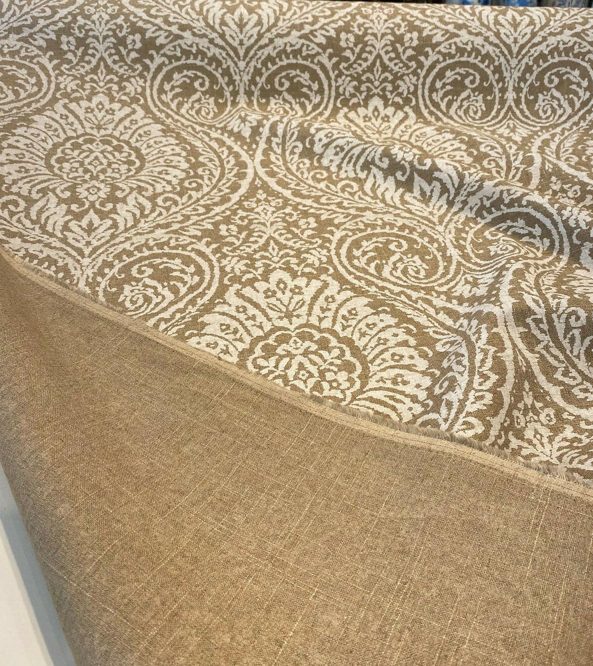 Waverly High Note Chalk White Linen Fabric by The Yard - Premium Cotton Linen Blend for Upholstery, Curtains & Home Decor