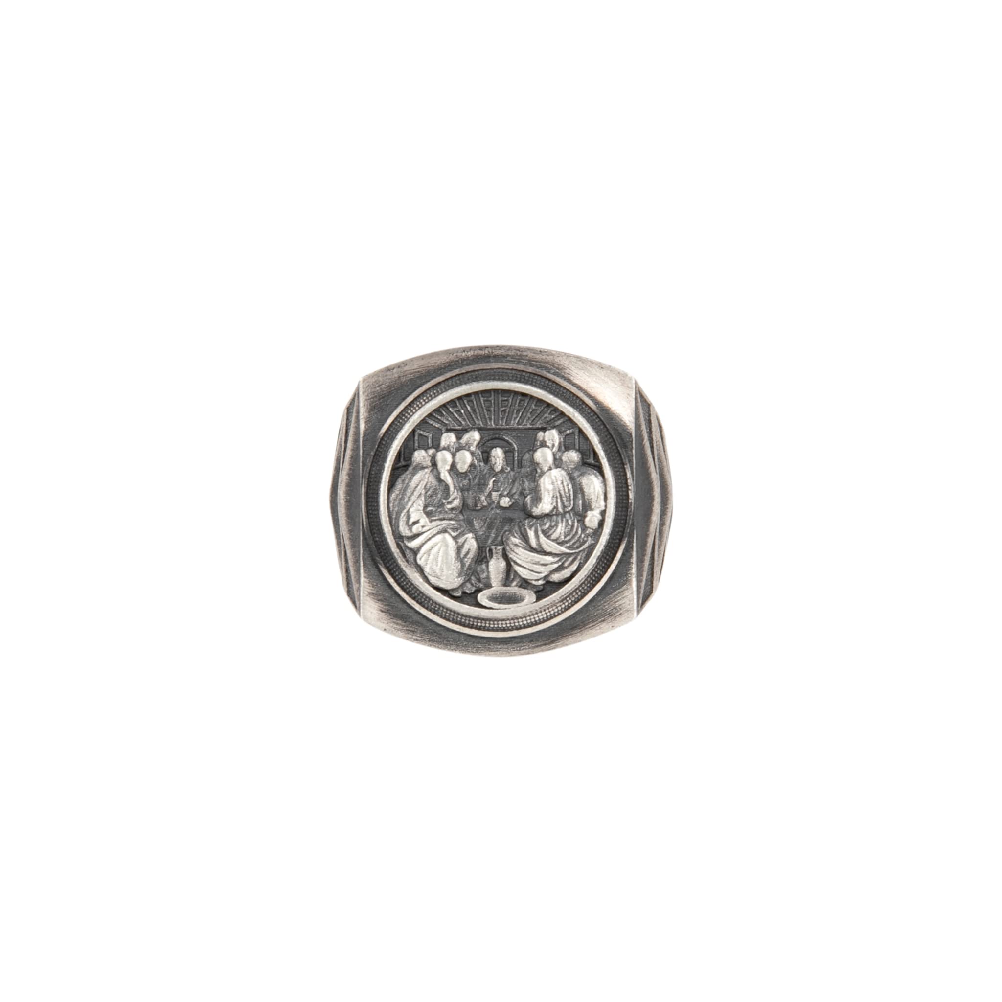 AllegroGold Last Supper Sterling Silver Ring - Religious Christian Jewelry for Men & Women - Perfect for Church, Baptism, and Faith-Based Gifts