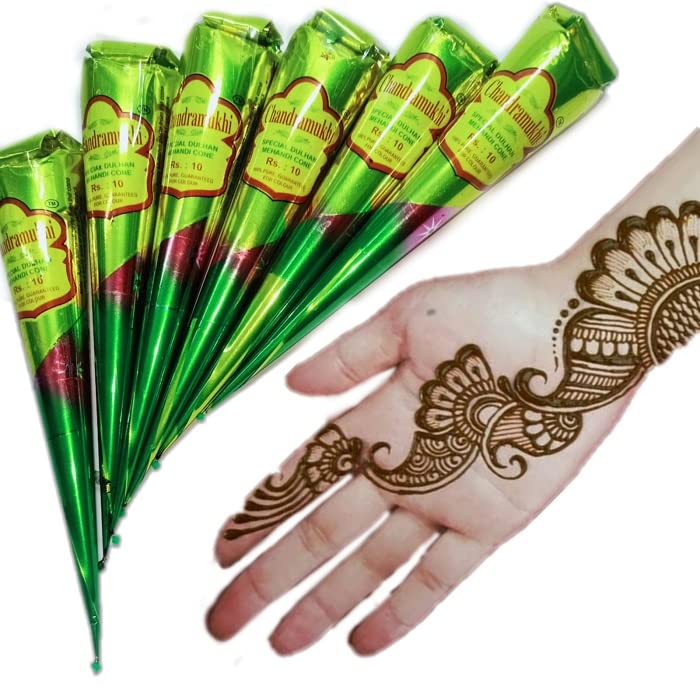 Natural Maroon Mehndi Cones for Hand Design - Long Lasting Henna for Festivals & Weddings | Chemical-Free Mehandi Niddle Cones | Perfect for Bridal, Eid & Traditional Hand Art