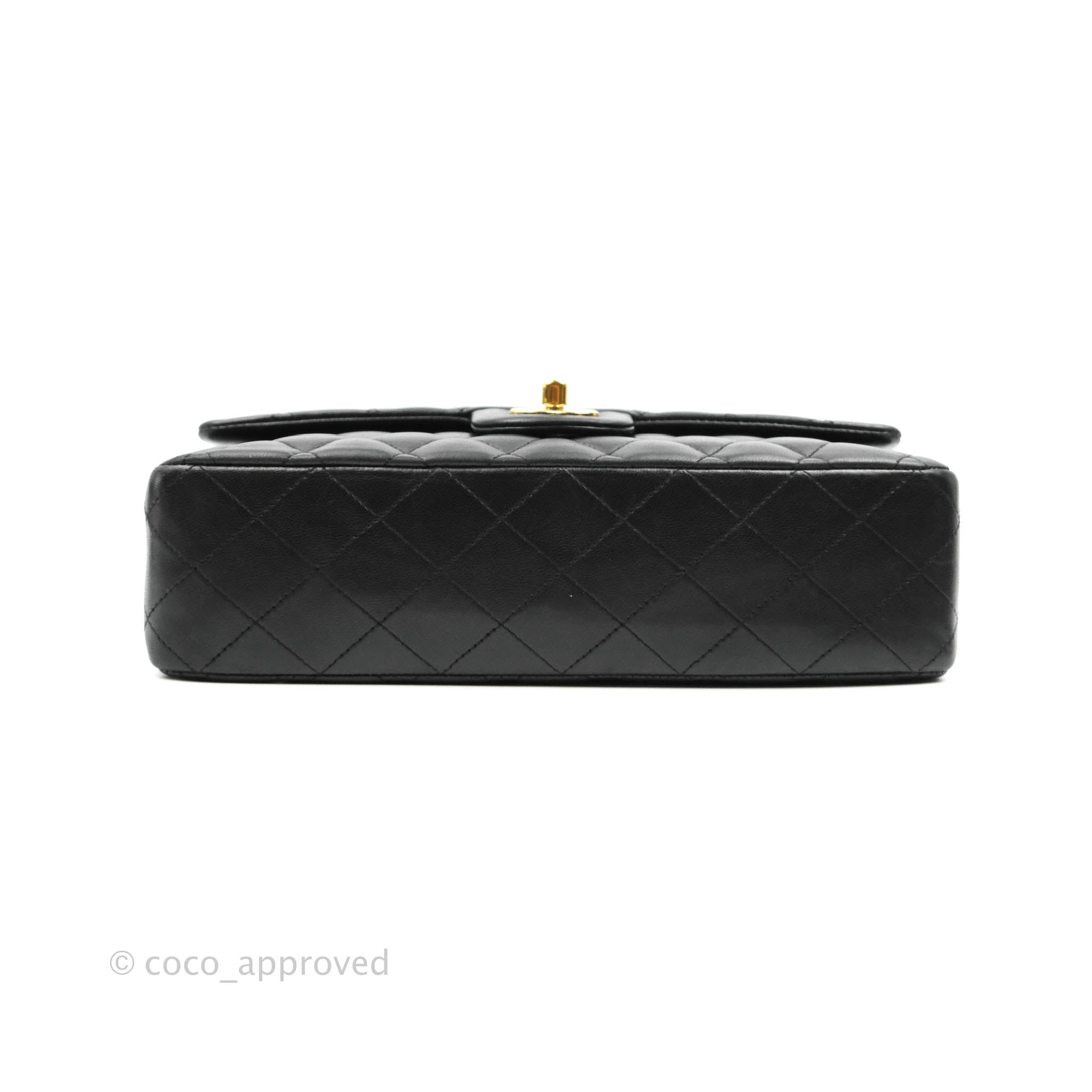 Chanel Classic M/L Medium Double Flap Bag - Black Lambskin Leather with Gold Hardware | Luxury Designer Handbag for Women, Perfect for Work, Evening Events & Special Occasions