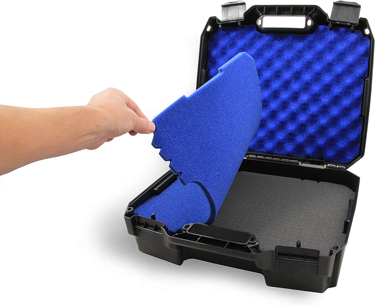 CASEMATIX Customizable 2 Way Radio Case - Durable Storage for 16 Walkie Talkies & UHF FRS Accessories | Compatible with Arcshell, Baofeng, Midland, Motorola | Perfect for Outdoor Adventures, Construction Sites & Emergency Preparedness