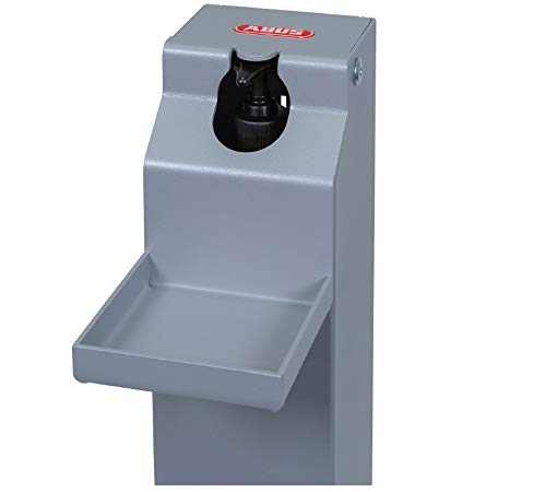 Abus - Hands-Free Foot Pedal Operated Gray Hydroalcoholic Gel Dispenser | Touchless Sanitizer for Home, Office & Public Spaces