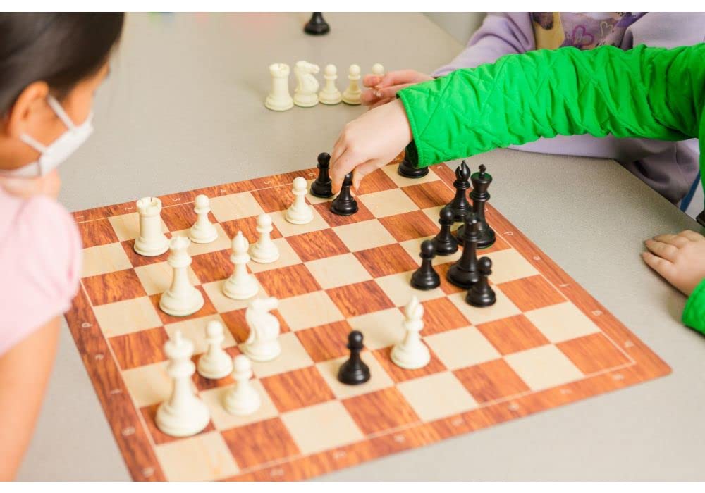 Premium Quadruple Weighted Mahogany Chess Set by The House of Staunton - Luxury Tournament Chess Board for Adults & Seniors - Perfect for Home, Office & Club Tournaments