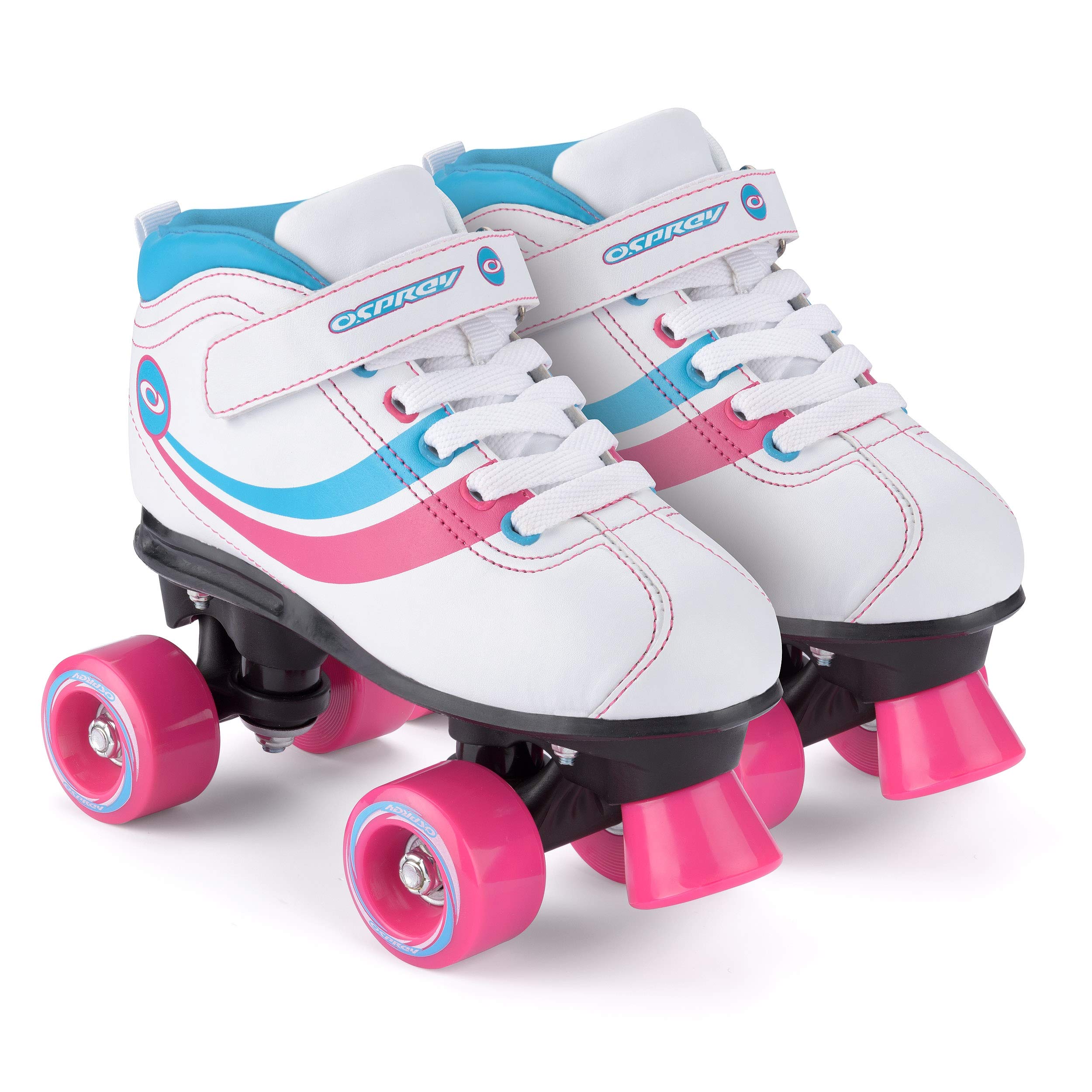 Osprey Disco Quad Roller Skates for Adults & Kids - Retro Roller Boots with ABEC 7 Bearings, Adjustable Sizes, Multiple Colors - Perfect for Indoor & Outdoor Skating, Rinks, Parties & Fitness