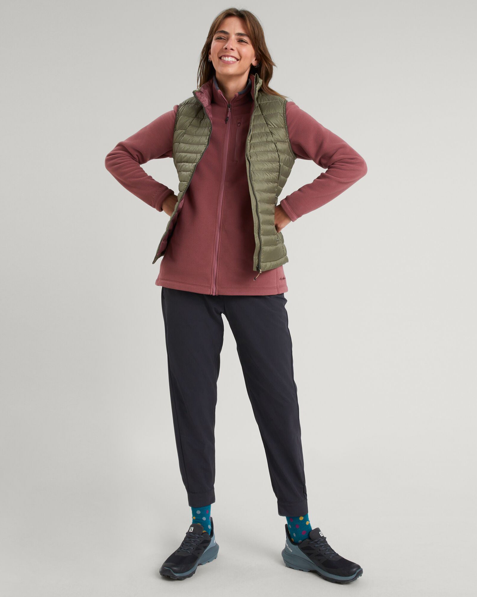 Women's Heli R Down Vest - Lightweight Warm Winter Puffer Jacket for Outdoor Activities | Beech Color | Perfect for Hiking, Skiing & Casual Wear