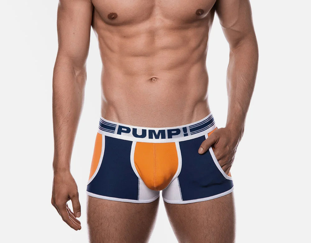 PUMP! Varsity Jogger Boxer Briefs for Men - Comfortable Navy Blue Athletic Underwear - Perfect for Gym, Running & Everyday Wear