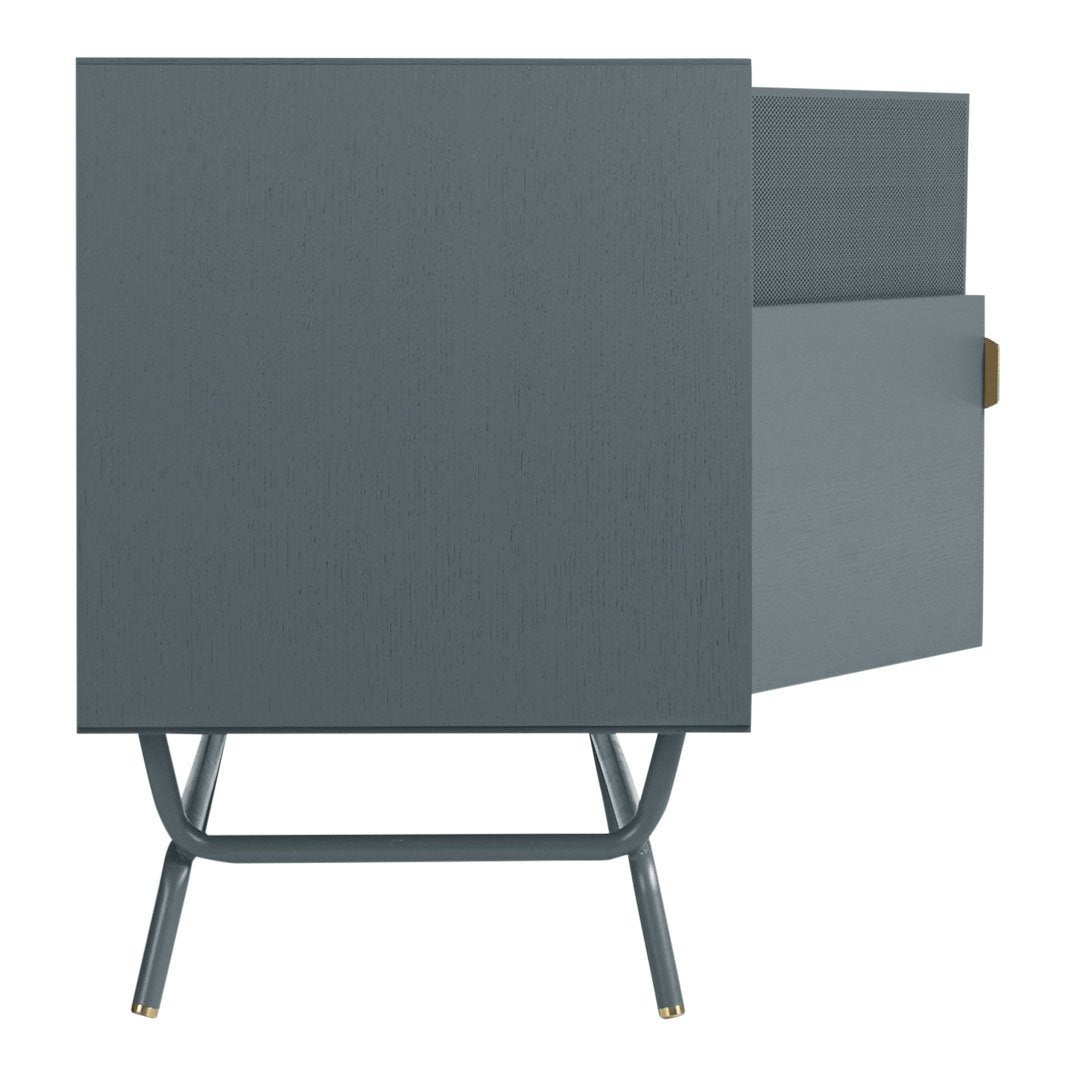 Dang TV Stand for Living Room - Modern Wooden Entertainment Center with Storage Shelves for Flat Screen TVs up to 65