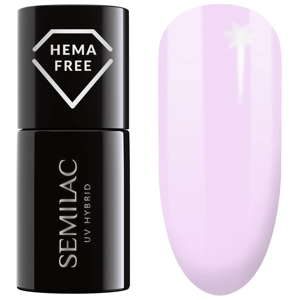 SEMILAC 438 Calm Lavender UV LED Gel Nail Polish - Long Lasting Soak Off Gel for Manicure & Pedicure | Professional Salon Quality at Home | 7ml Bottle | Perfect for Nail Art, French Tips & Gel Extensions