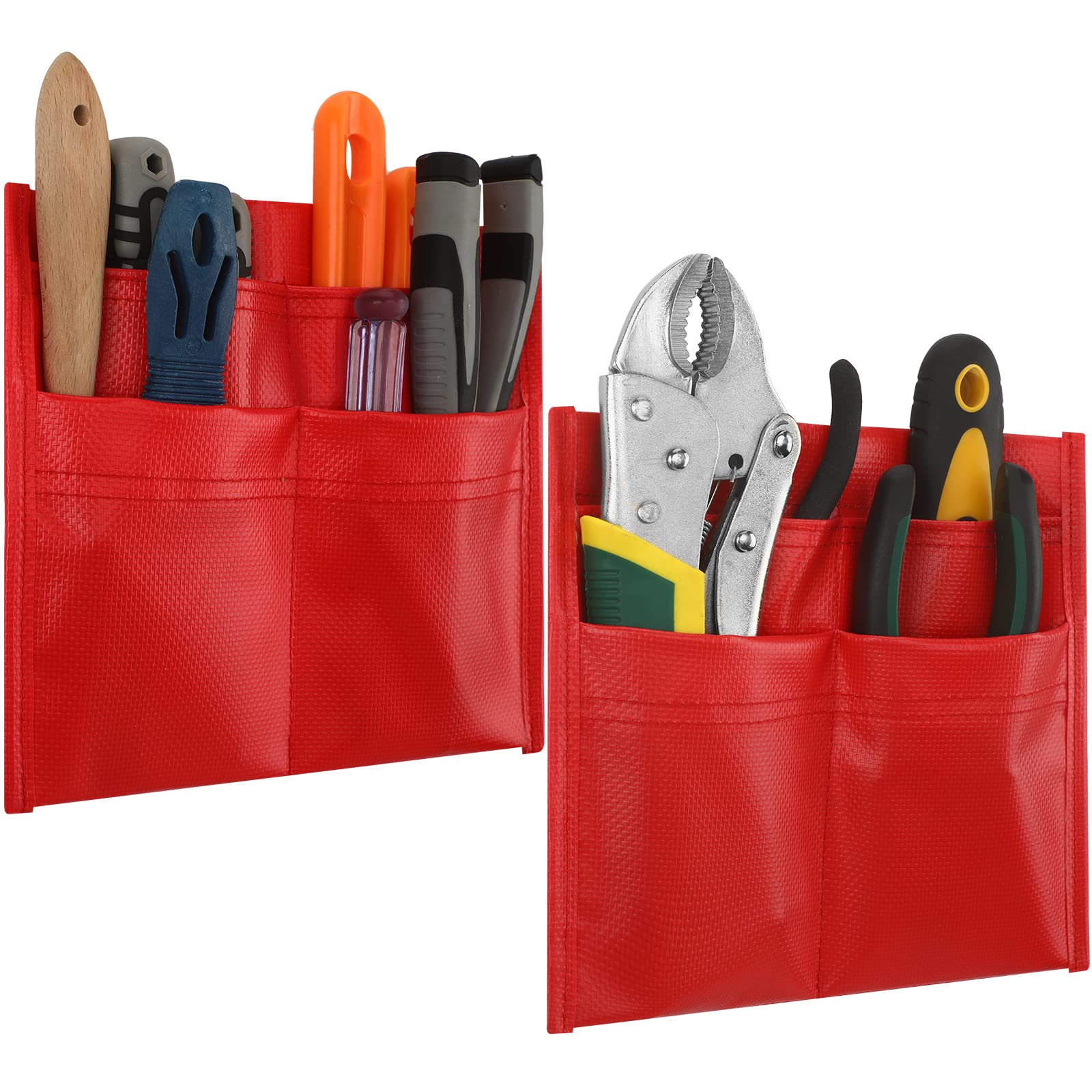 Amylove 2-Piece Firefighter Tool Pouch - Heavy Duty Pocket Organizer for Jeans & Shirts with 4 Pockets - Perfect for Firefighter Tools & Equipment (Tools Not Included) - Ideal for Emergency Response, Workwear & Everyday Carry