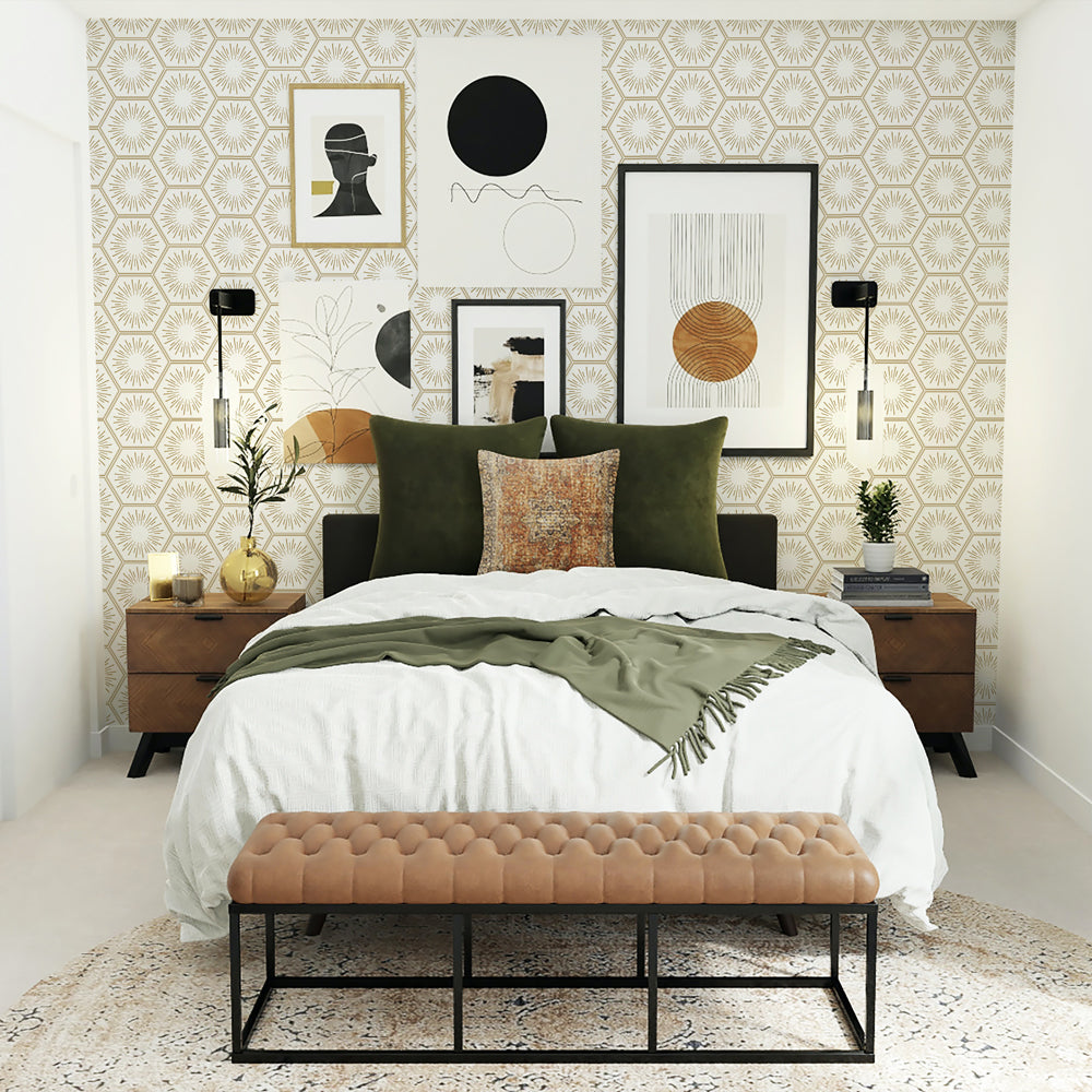 Hello Sunshine Peel and Stick Wallpaper - Self-Adhesive Removable Wall Decor for Bedroom, Nursery, Living Room - Easy DIY Home Renovation
