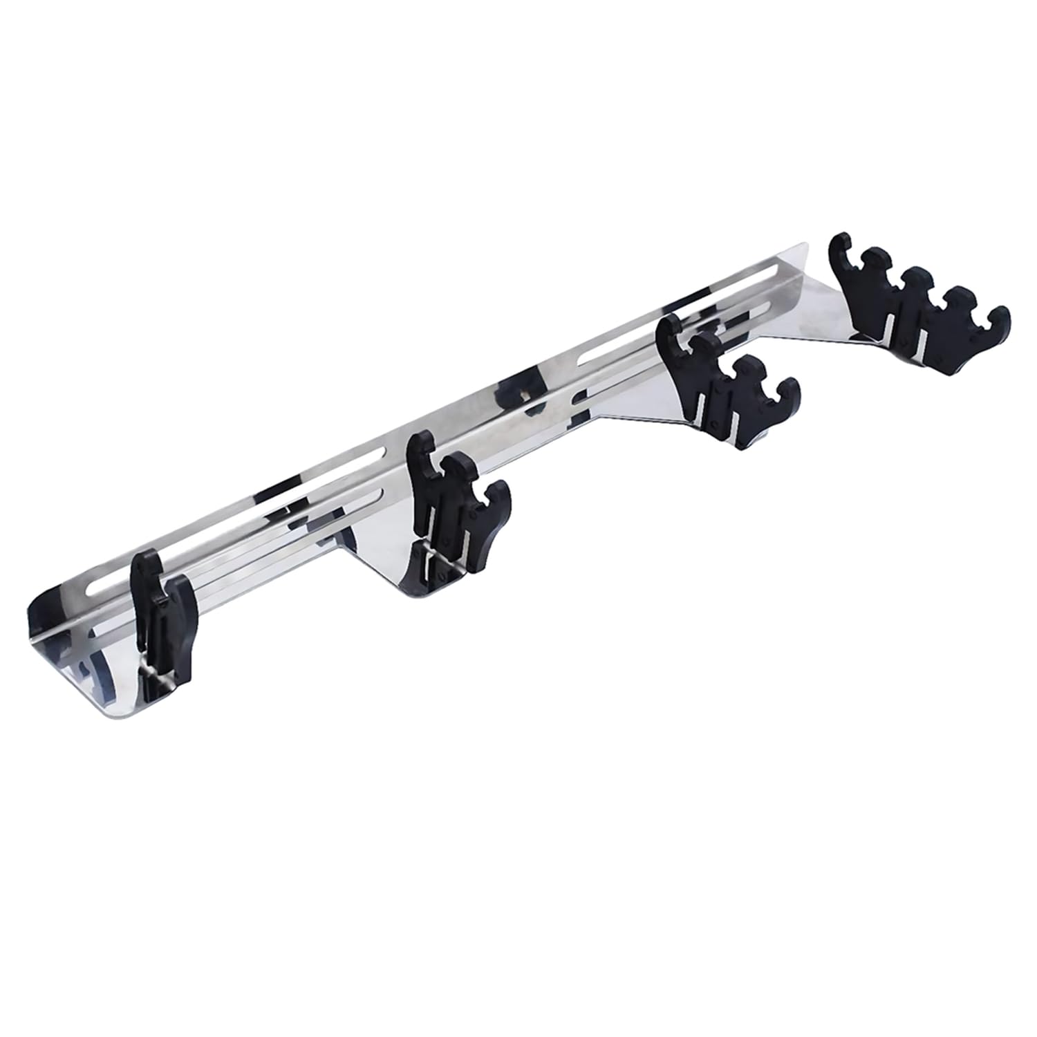High-Performance Chrome Linear Spark Plug Wire Separators & Divider Loom Kit - Black Valve Cover Compatible with Chevy, Ford, Mopar, SBC - Perfect for Engine Bay Organization & Custom Car Builds