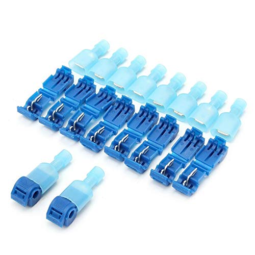 50Pcs(25 Sets) ShiSyan Quick Electrical Cable Connectors - Snap Splice Lock Wire Terminal, Waterproof Crimp Wire Connector (Blue) for Automotive, Marine & Outdoor Wiring Applications