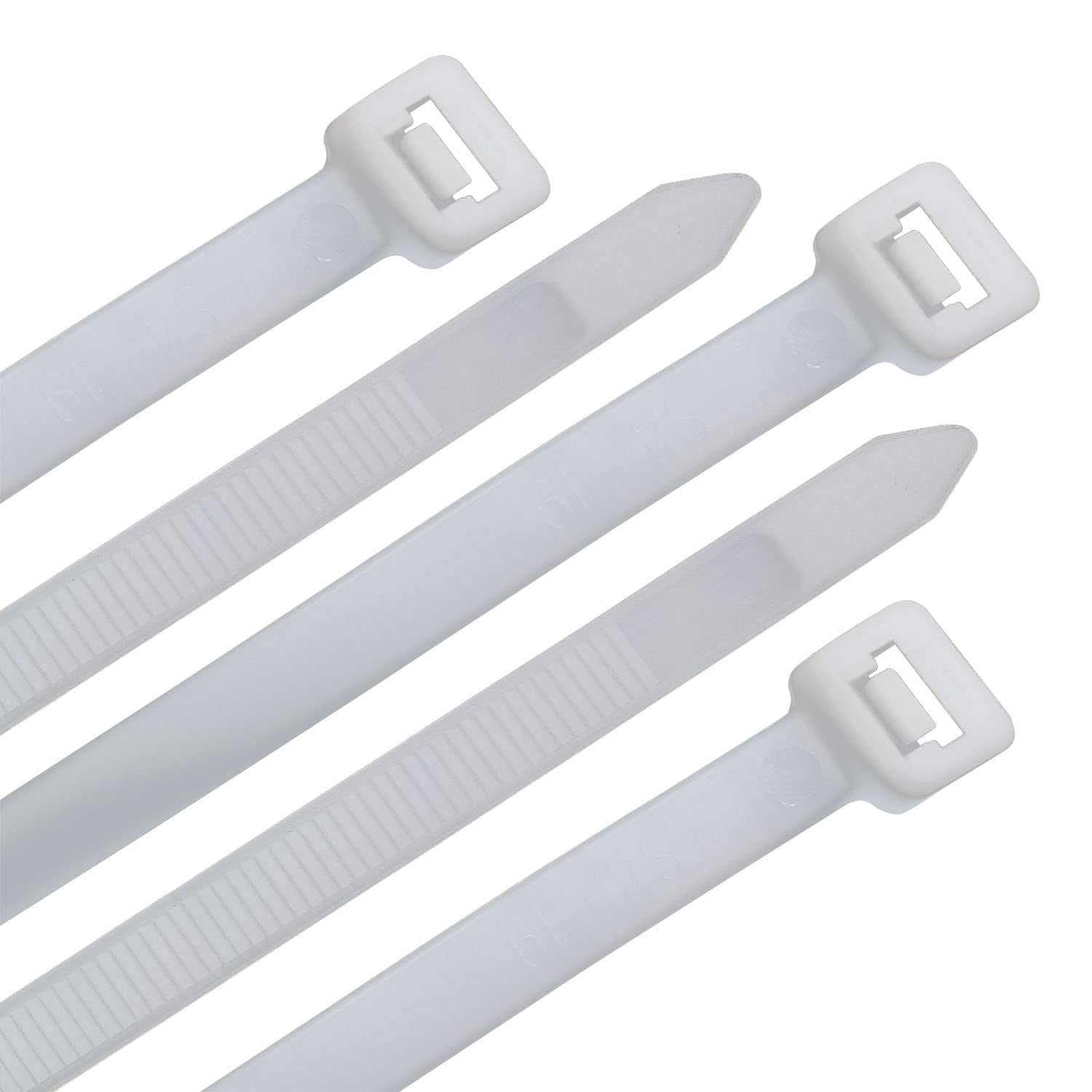Heavy Duty 16 Inch White Zip Ties - 120 Lbs Tensile Strength Self-Locking Cable Ties (Pack of 50) for Industrial, Home & Outdoor Use - Secure Wires, Organize Cables, Bundle Tools & Gardening