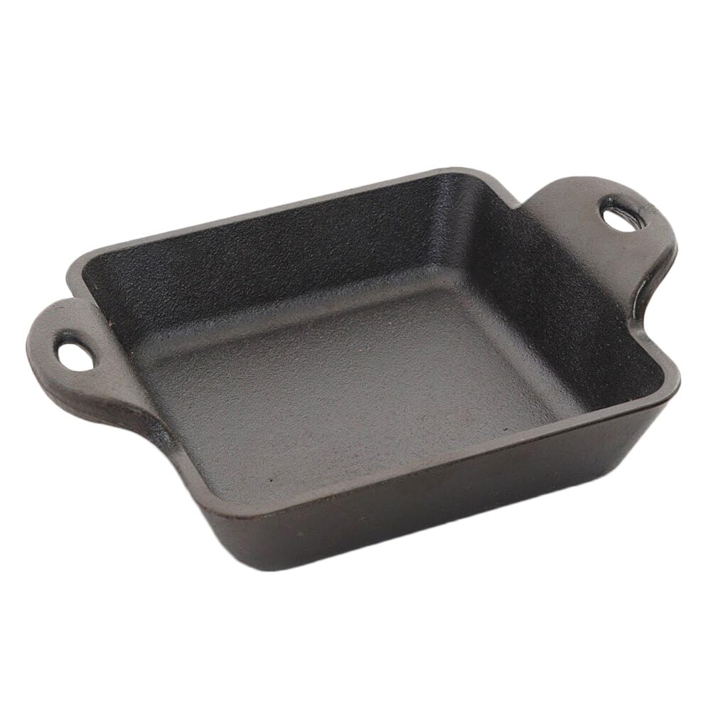 Lodge Cast Iron 10 oz Square Mini Server Set of 4 - Perfect for Serving Appetizers, Desserts & Side Dishes at Parties & Gatherings