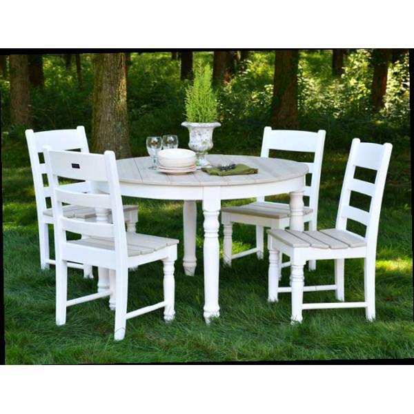Farmhouse Style 48-Inch Round Dining Table Set with 4 Chairs - Rustic Wood Kitchen Table for Family Dining, Breakfast Nook, and Small Space Entertaining