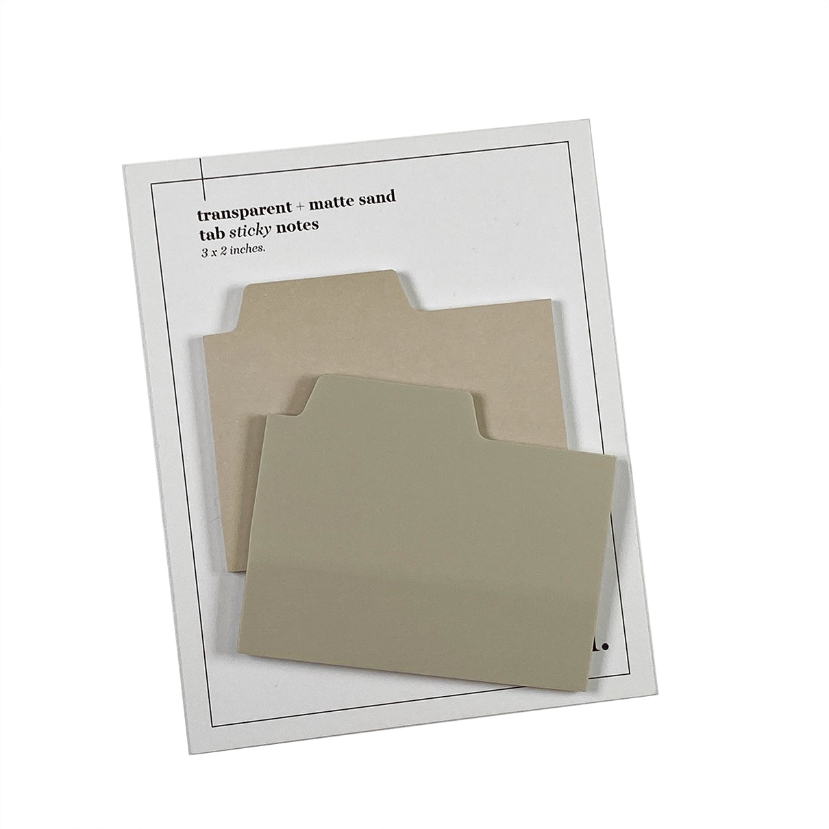 Blank Tab Sticky Note Set - 80 Sheets, 4 Colors, Repositionable Page Markers for Books, Notebooks & Office Organization - Sand Color