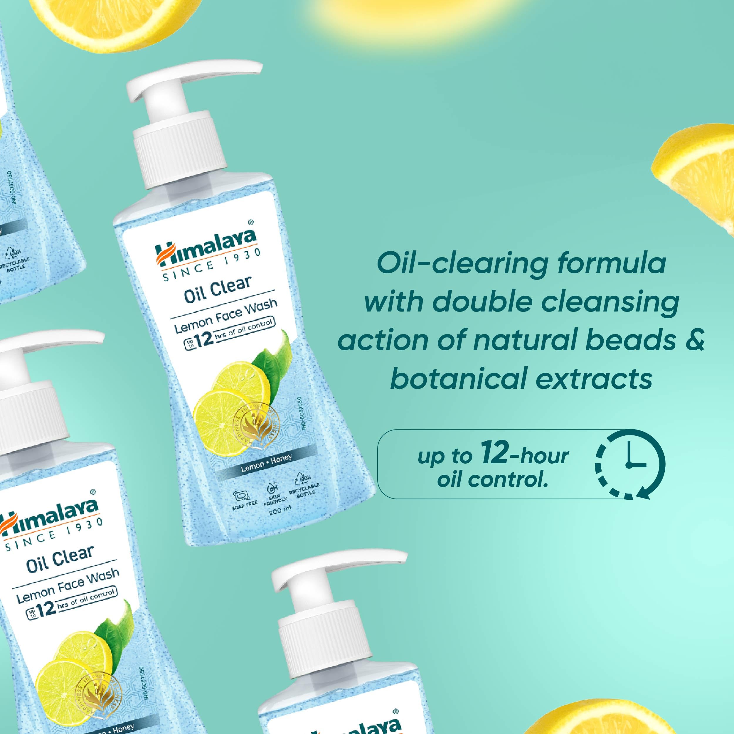 Himalaya Oil Clear Lemon Face Wash for Acne & Oily Skin - 200ml | Gentle Cleanser for Daily Use, Men & Women