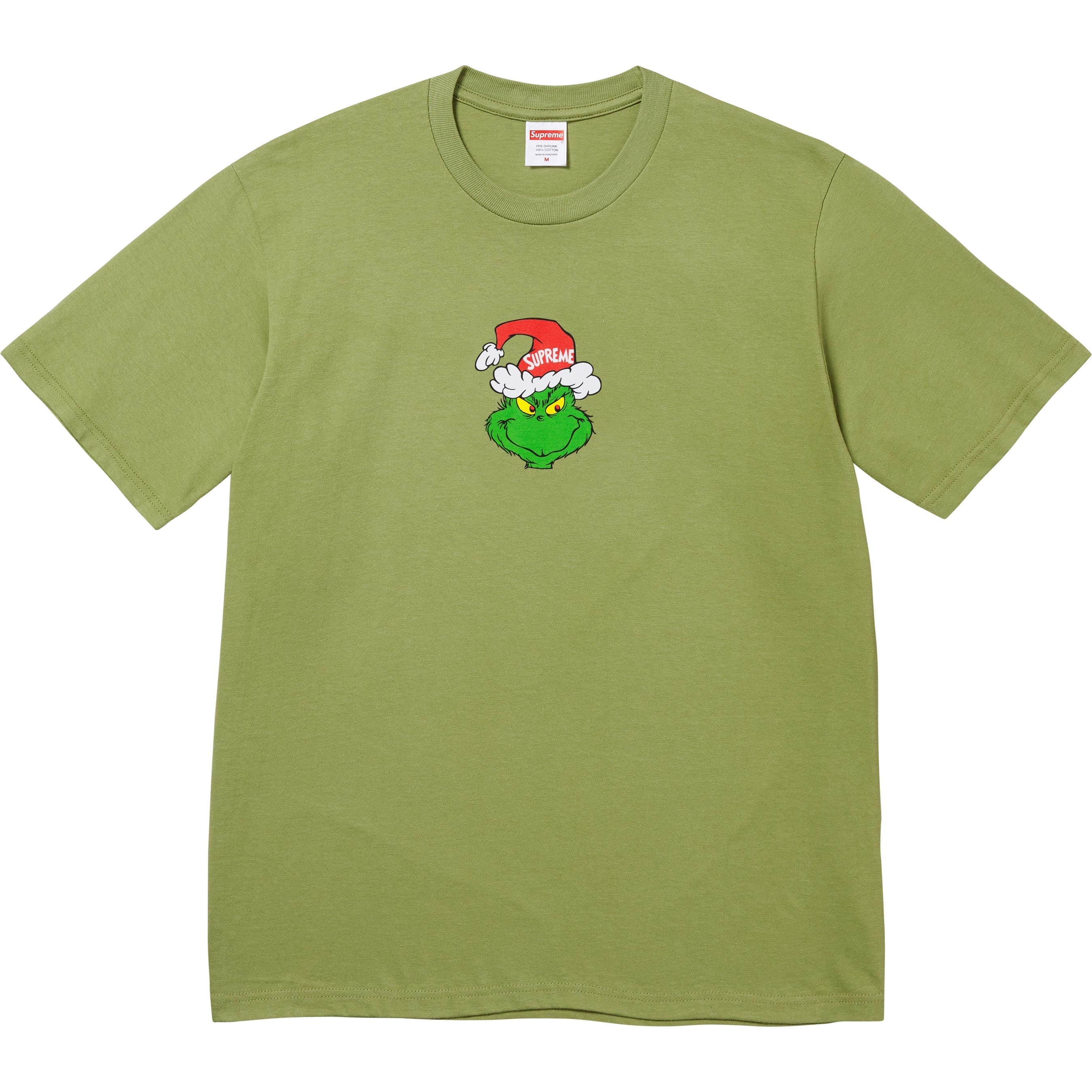 Supreme Grinch Graphic T-Shirt - Soft Cotton Moss Green Tee for Men & Women - Perfect for Christmas, Holidays, and Casual Wear