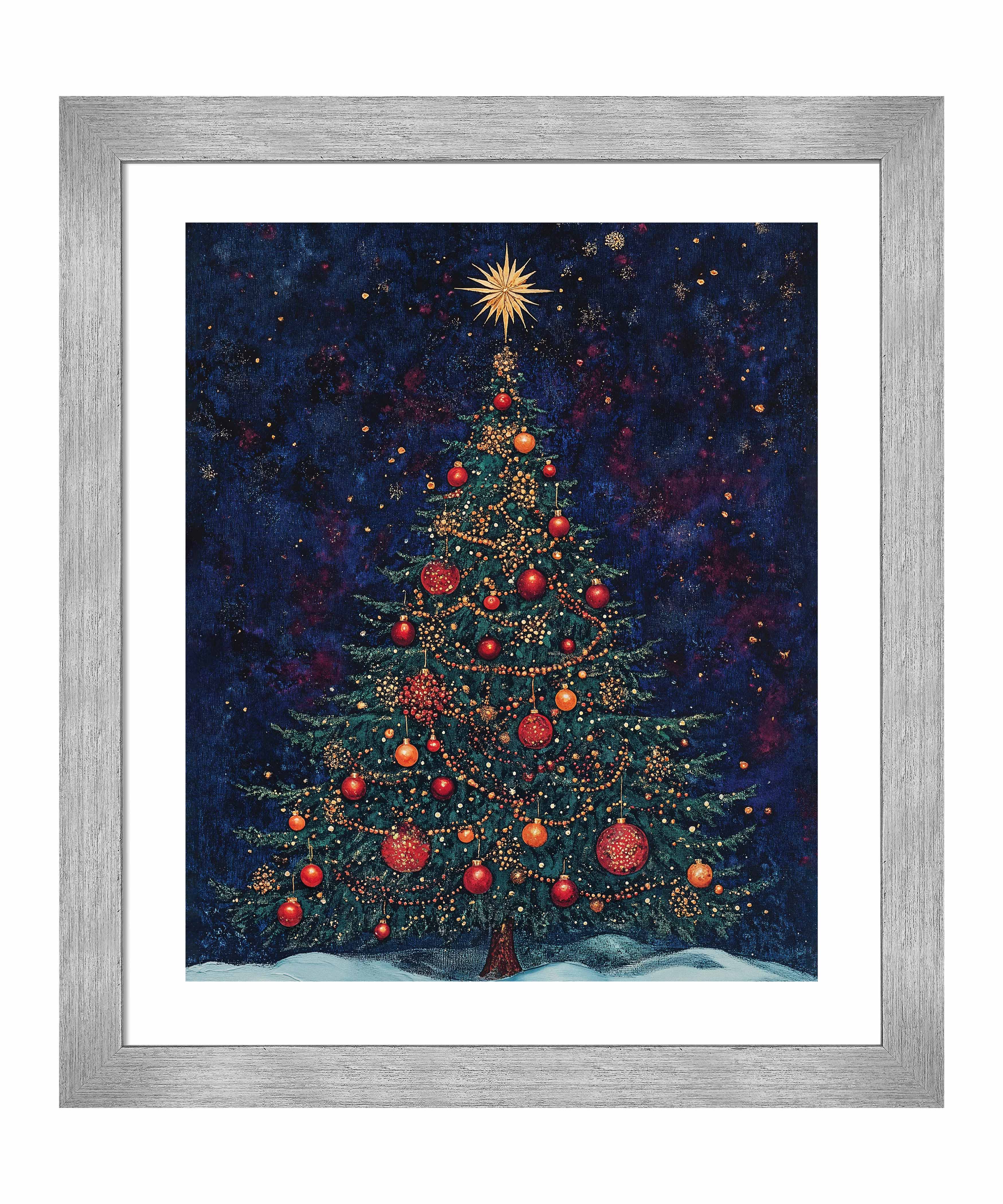 Homestead Christmas Spruce Art Prints - Festive Holiday Wall Decor for Living Room, Bedroom & Office