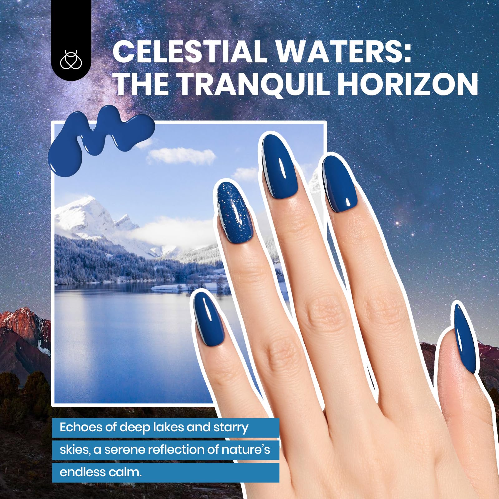 36 Colors Beetles Gel Nail Polish Kit with Base Coat, Glossy Matte & Glitter Top Coat - White Jelly Blue Mystic Wonderland Collection - Perfect for DIY Manicures, Nail Art, Salon Use & Gift for Women