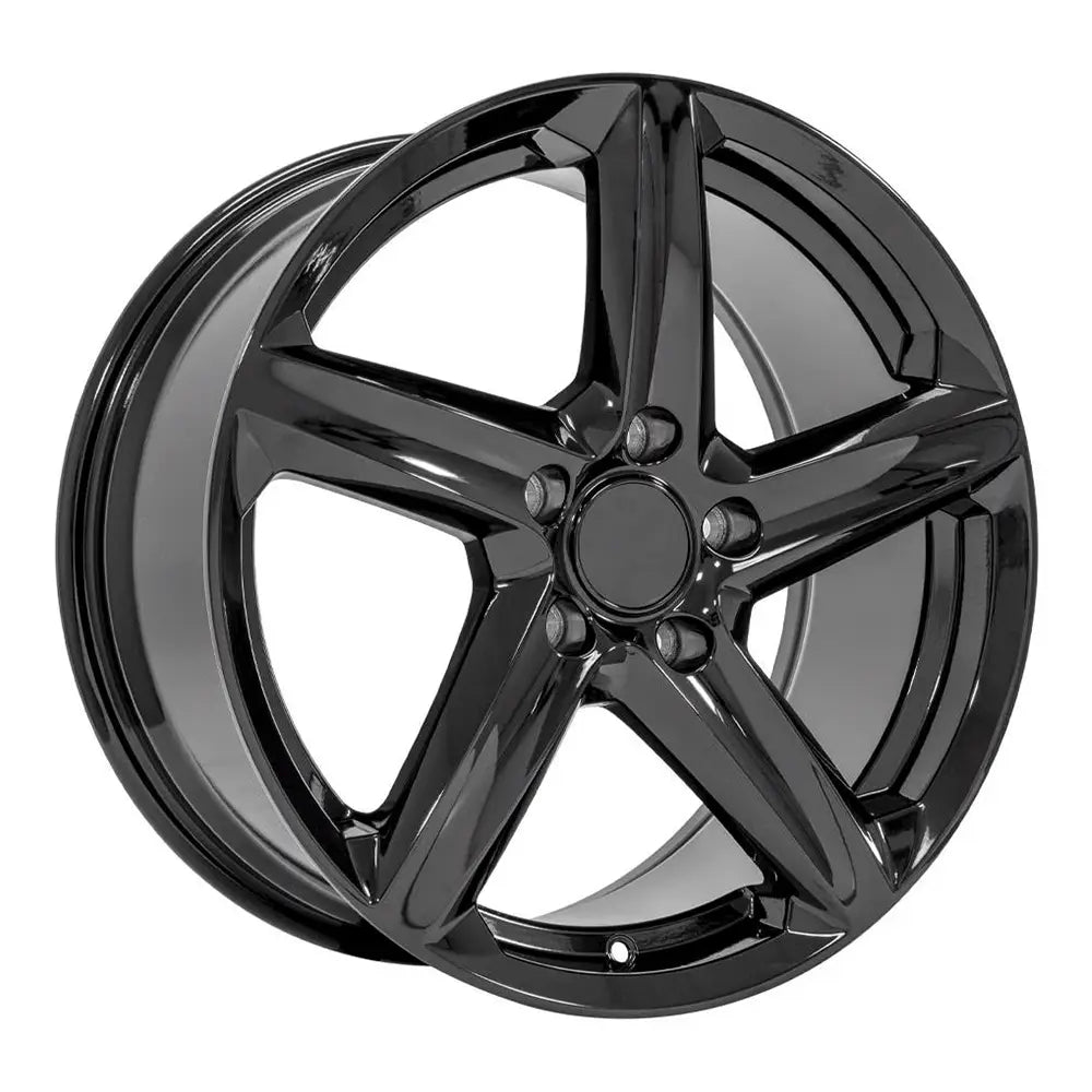 18x8.5 Inch Black CV02C Replica Wheels Rims for Chevy Corvette C5 C6 C7 - Perfect for Performance Upgrades & Street Racing