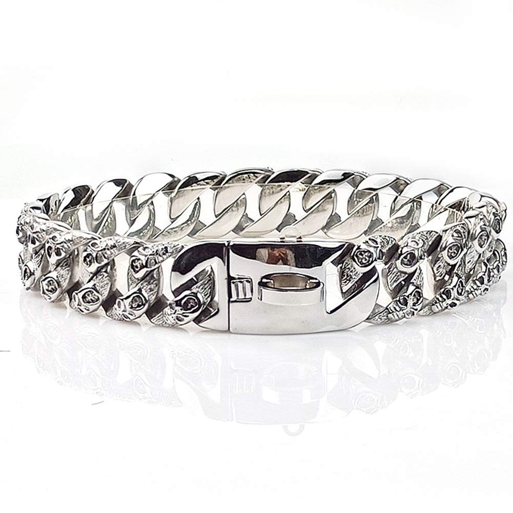 32MM Heavy Duty Dog Training Collar - Stainless Steel Chain for Pitbull, German Shepherd & Large Breed Dogs (60CM) - Perfect for Walking, Obedience Training & Behavior Correction