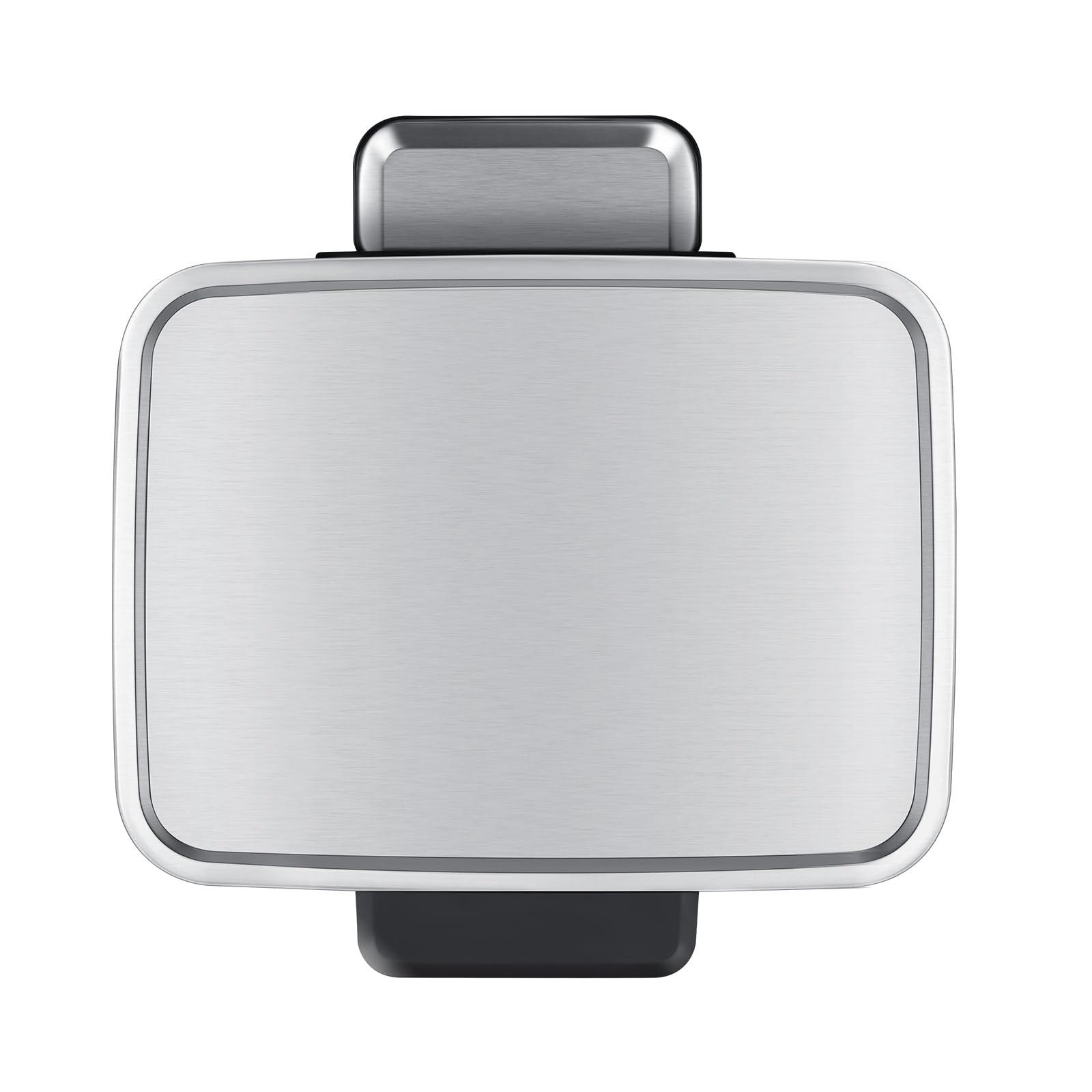 EKO Madison 6L / 1.6 Gal Rectangular Bathroom Trash Can with Lid & Removable Basket - Brushed Stainless Steel Step Trash Bin for Bathroom, Kitchen, Office & Bedroom Waste Disposal