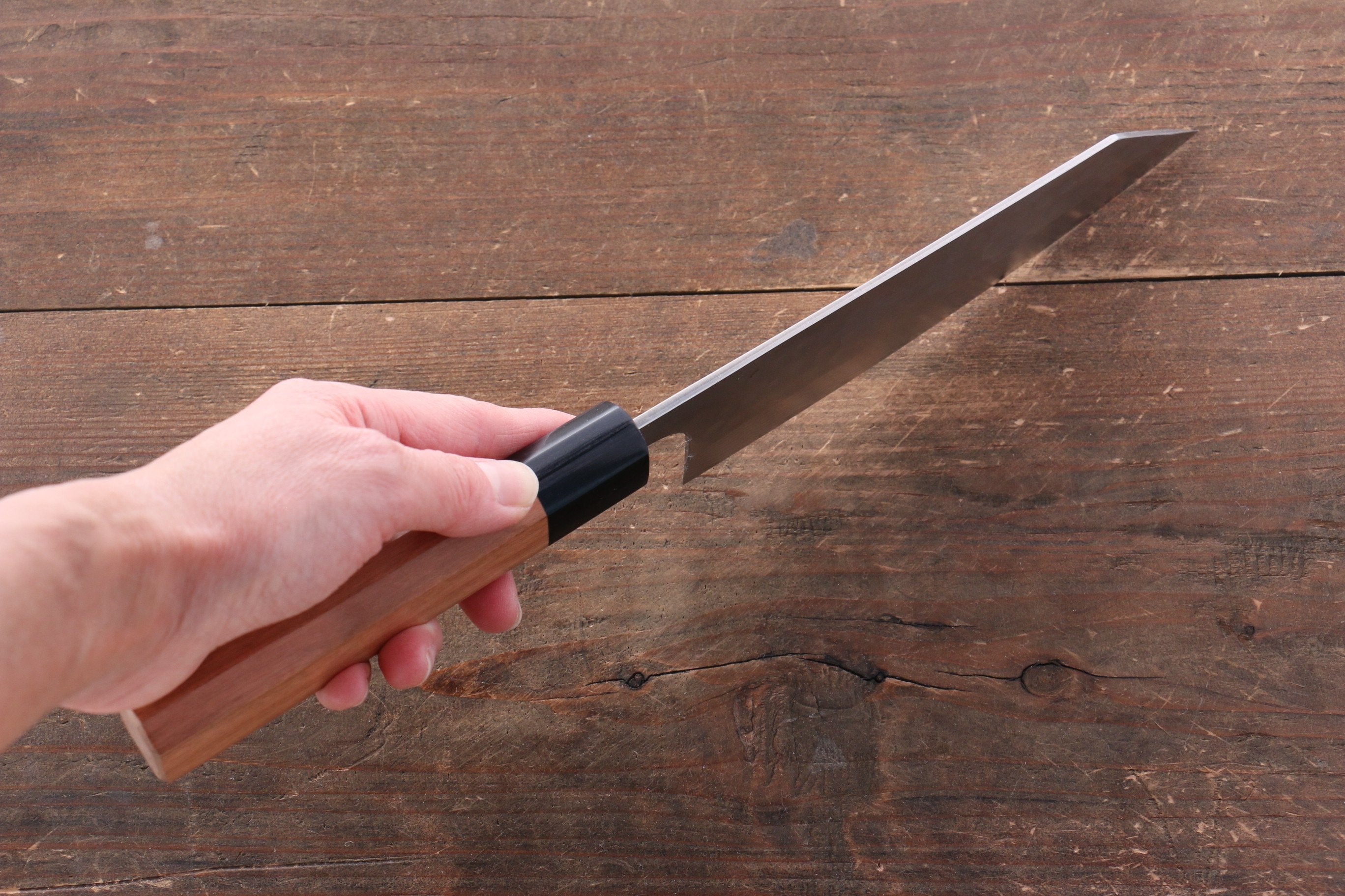 Nao Yamamoto SRS13 Black Damascus Bunka Knife 165mm - High Carbon Steel Blade with Cherry Blossom Pattern - Perfect for Sushi, Vegetables & Precision Kitchen Tasks